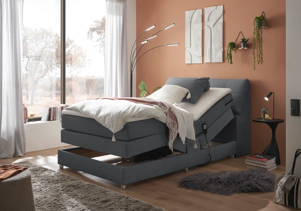 Boxspringbett Toulouse A von Ed Exciting Design Farbe Anthrazit – Motor, Stauraum & Relaxfunktion H2 Boxspringbett Toulouse A von Ed Exciting Design Farbe Anthrazit – Motor, Stauraum & Relaxfunktion H2