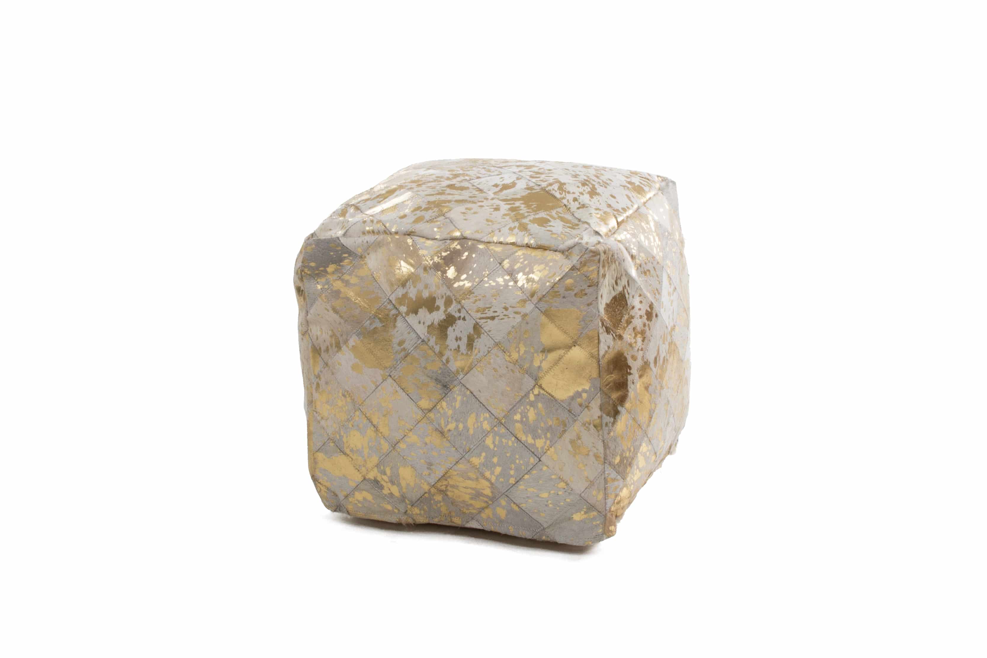 Lavish Pouf 210 Elfenbein / Gold 45cm x 45cm Lavish Pouf 210 Elfenbein / Gold 45cm x 45cm