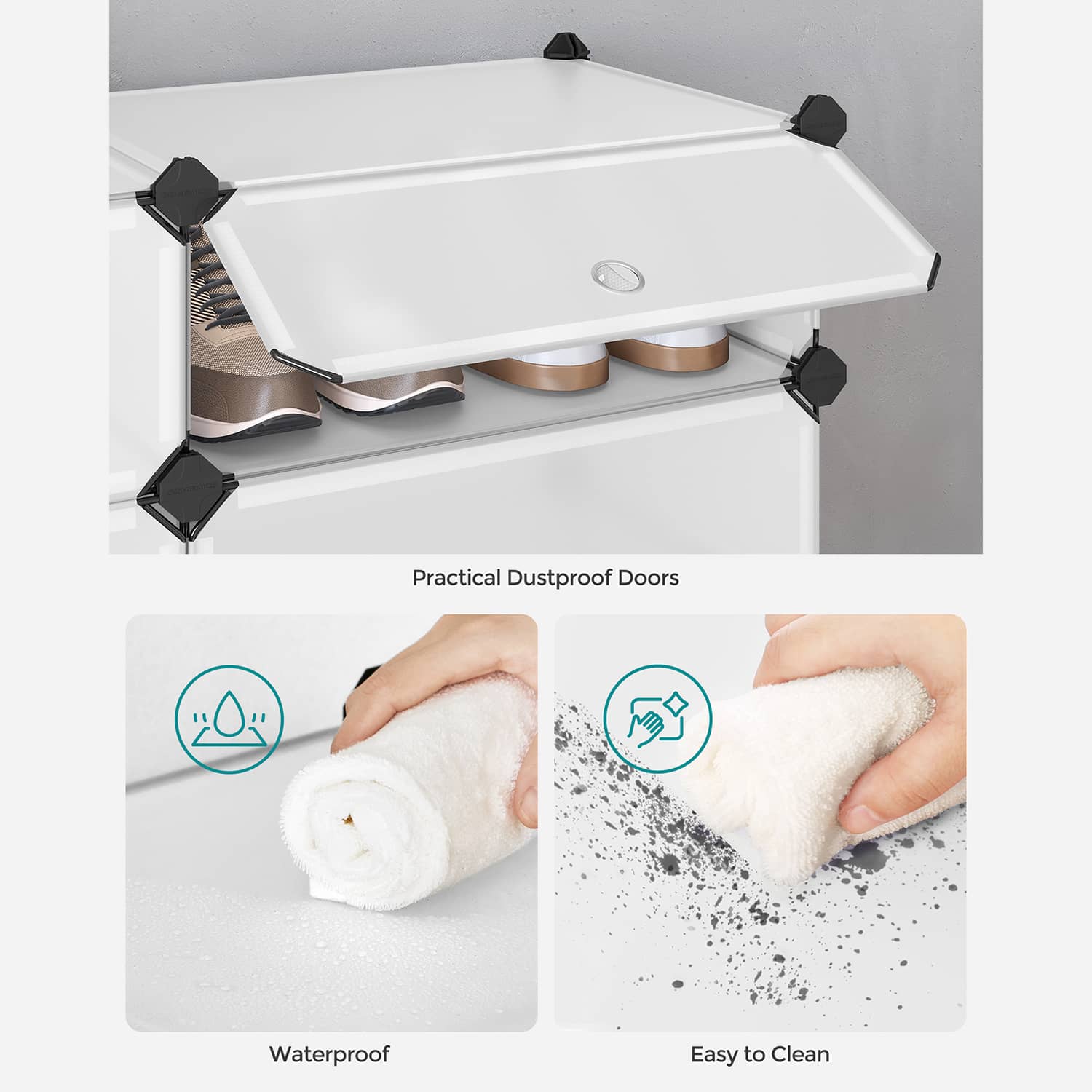 Steckregal mit Türen 10 Fächer Weiß-LPC10W Steckregal mit Türen 10 Fächer Weiß-LPC10W
