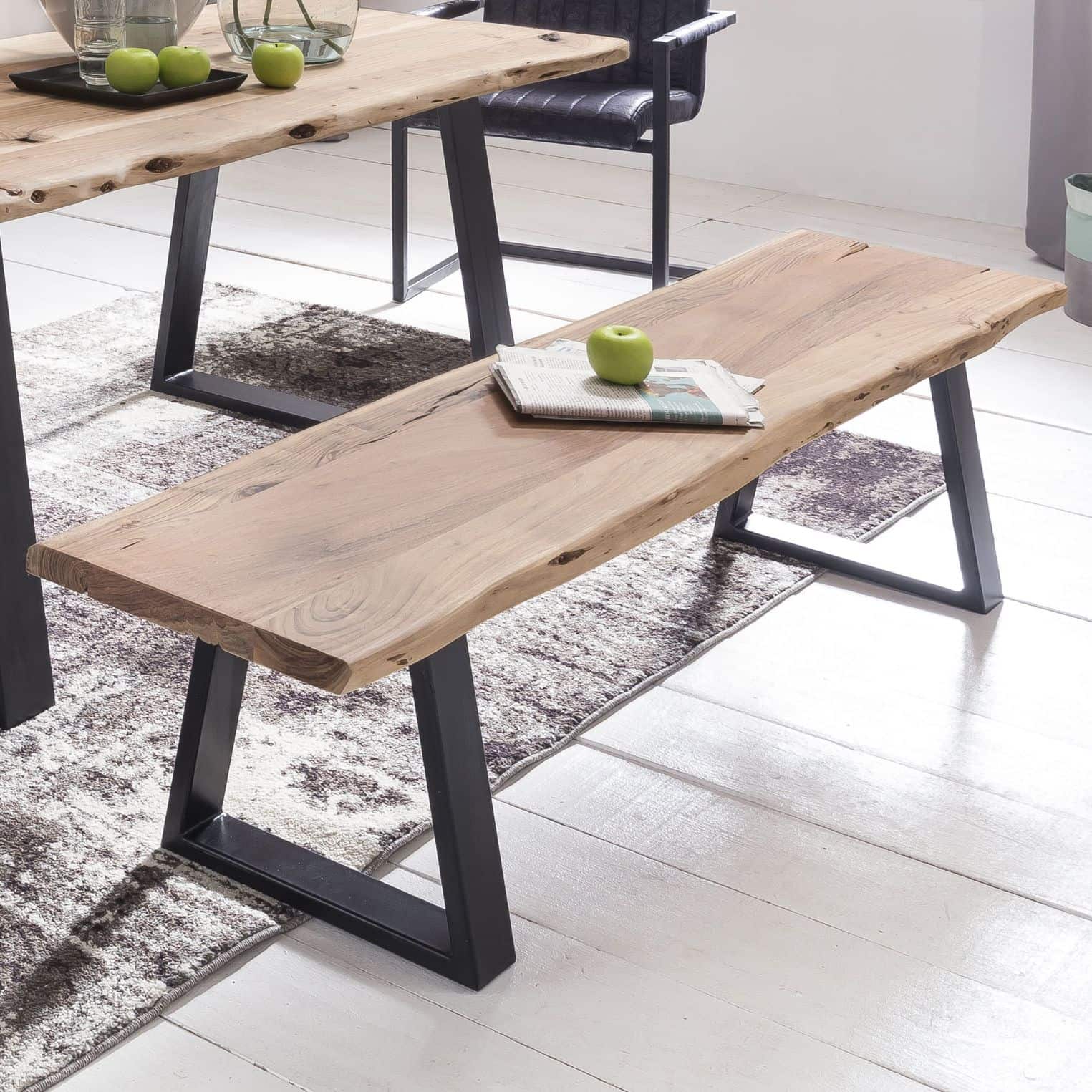 Esszimmer-Bank GAYA Baumstamm Massivholz Akazie 180 x 45 x 40 cm Esszimmer-Bank GAYA Baumstamm Massivholz Akazie 180 x 45 x 40 cm