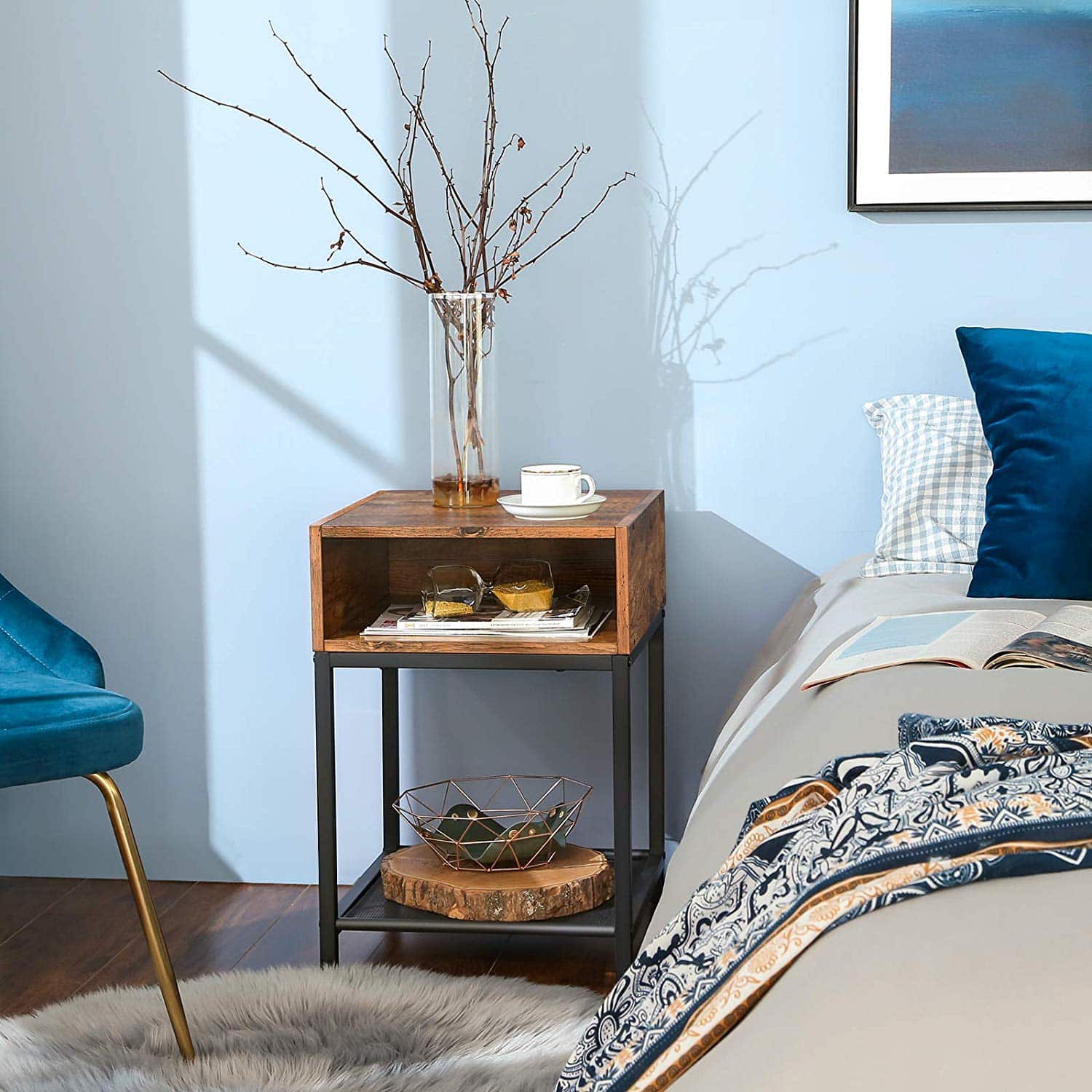 Open-Compartment-Nightstand-LET46X-4IiDTVsYgWNIbh Beistelltisch mit Fach Industrie-Design
