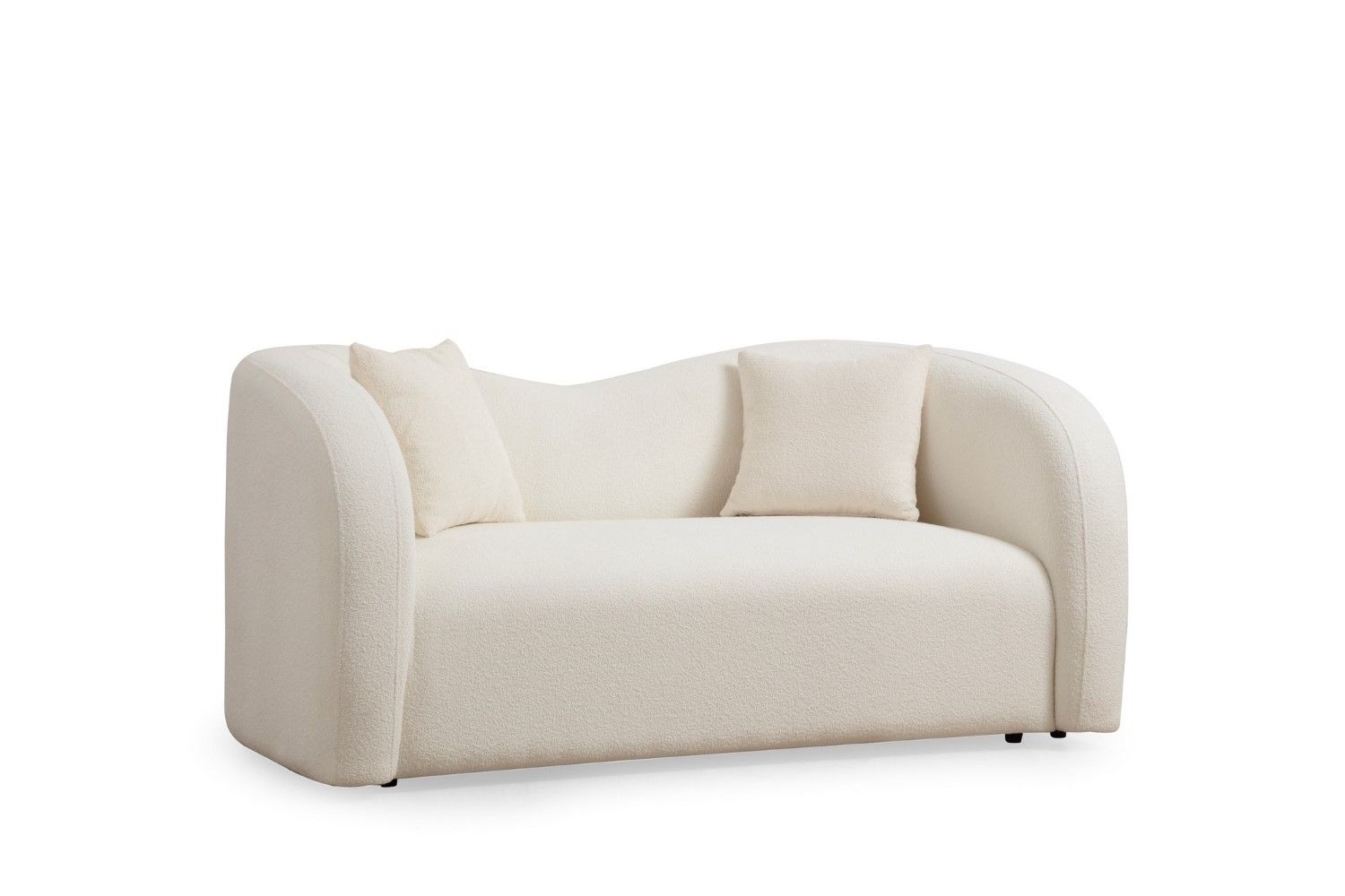 Sofa Asos 2-Sitzer Cream – Mikrofaser Flock