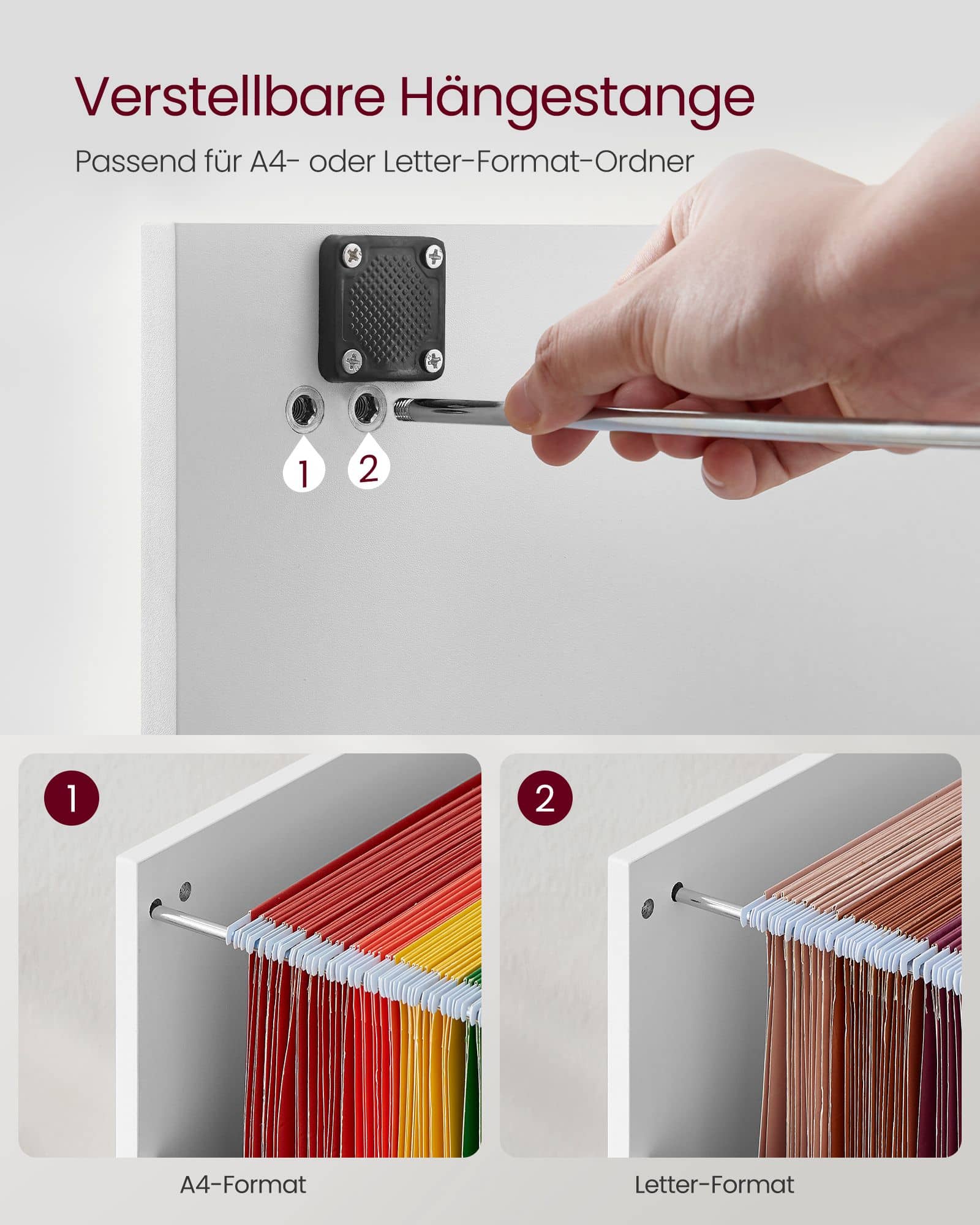 Aktenschrank mit 3 abschließbaren Schubladen wolkenweiß Aktenschrank mit 3 abschließbaren Schubladen wolkenweiß