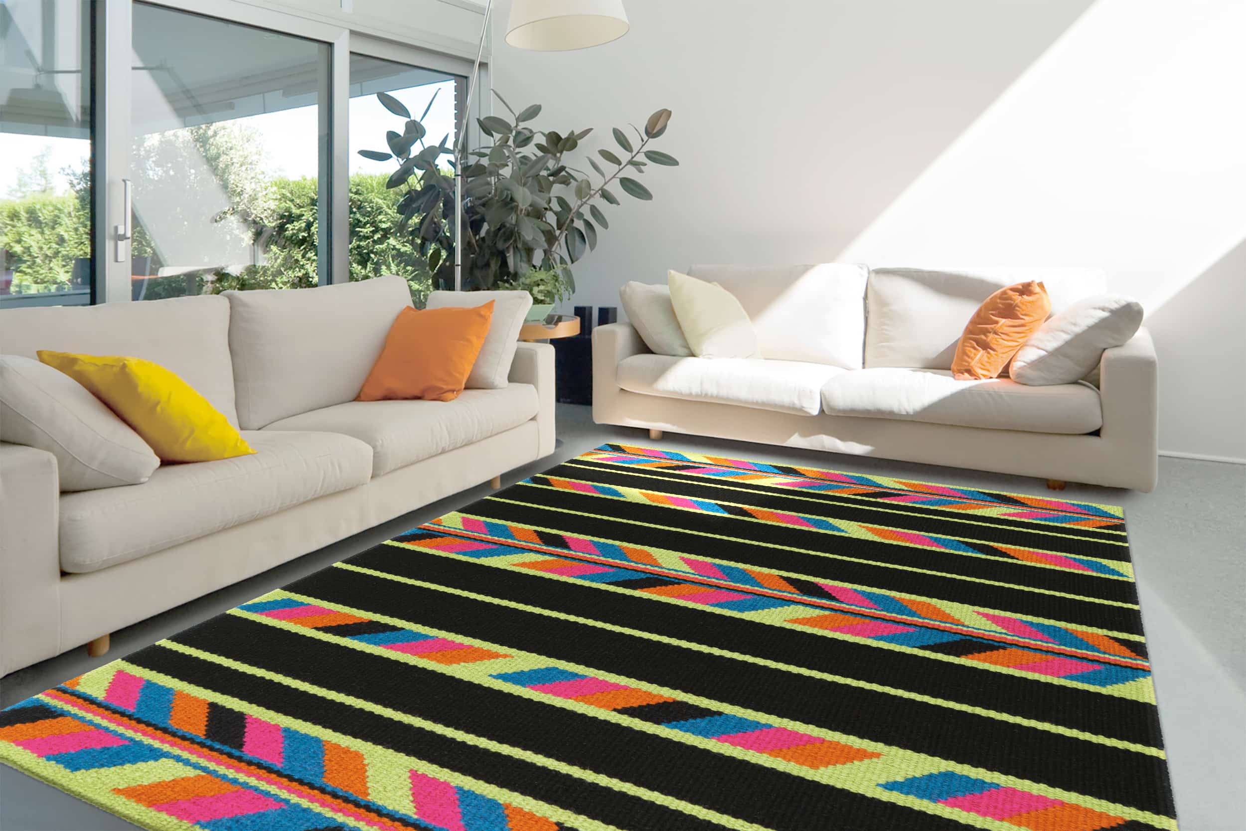 Craft 8053 Multi / Schwarz 170cm x 240cm Craft 8053 Multi / Schwarz 170cm x 240cm
