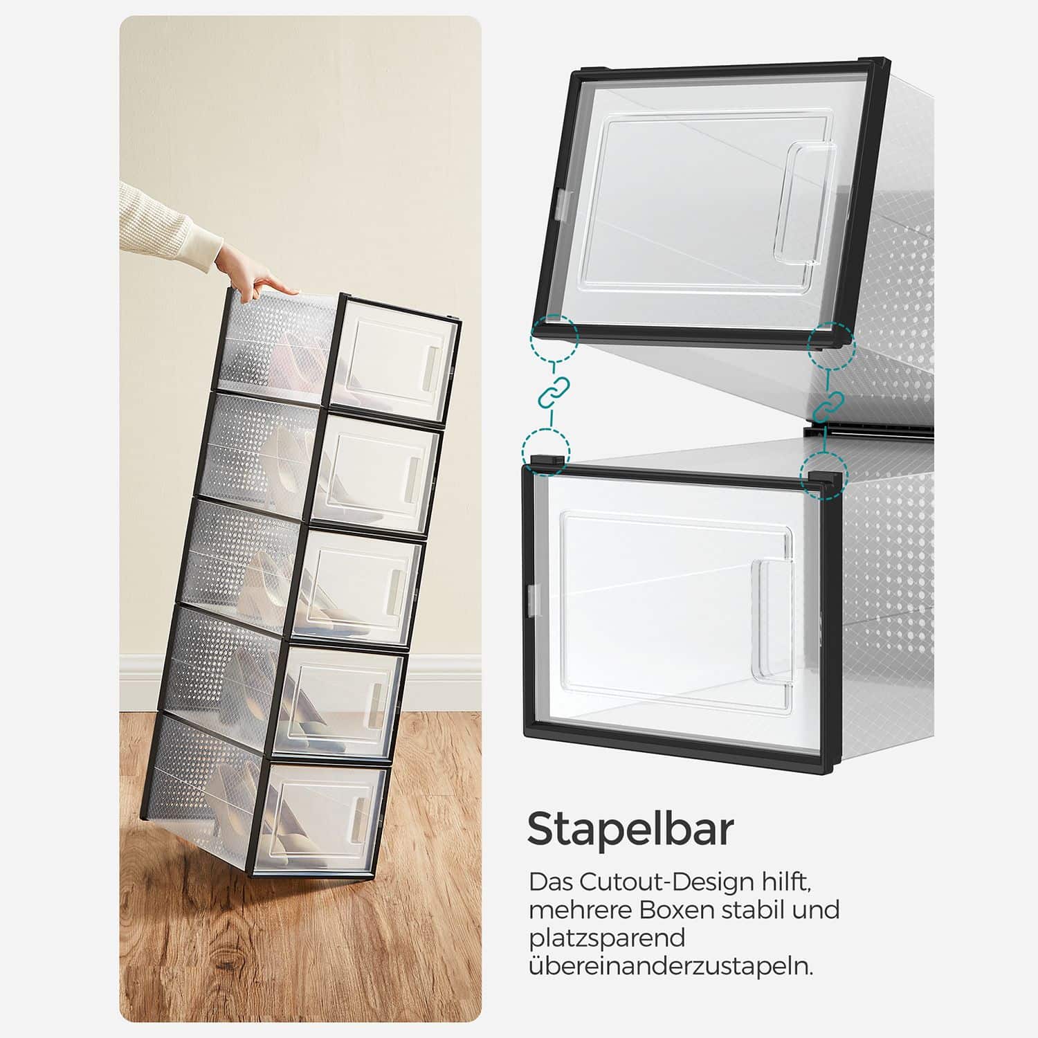 18er Set Schuhboxen für Schuhe bis Größe 46-LSP007B18 18er Set Schuhboxen für Schuhe bis Größe 46-LSP007B18