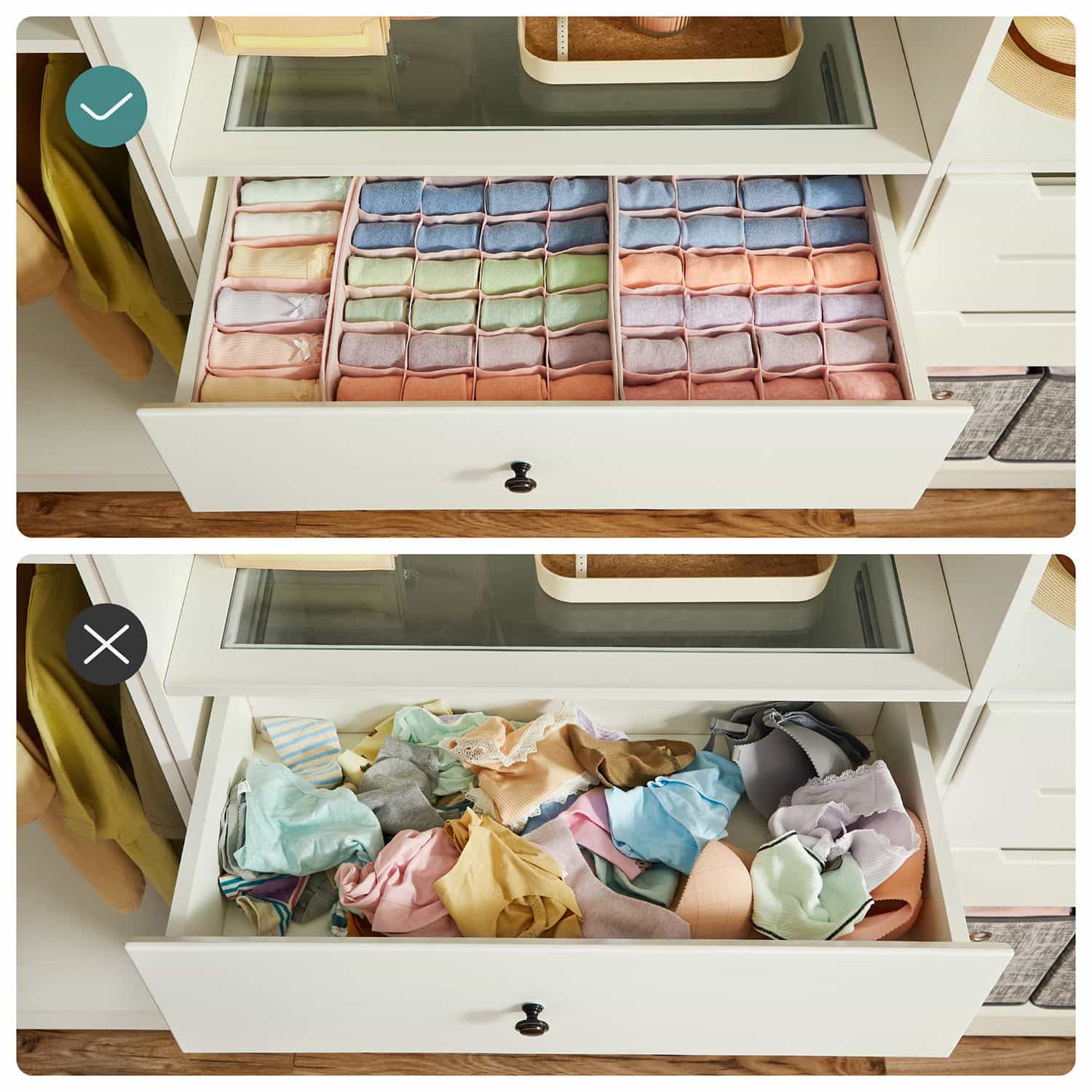 Unterwäsche-Organizer für BHs rosa-RUS008P01 Unterwäsche-Organizer für BHs rosa-RUS008P01