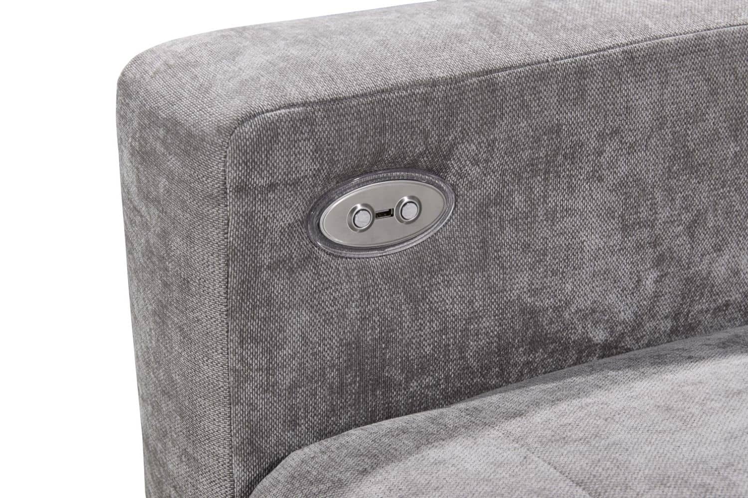 ED Exciting Design Sofa Stormport mit elektrischer Sitztiefe | Mikrofaser Holms