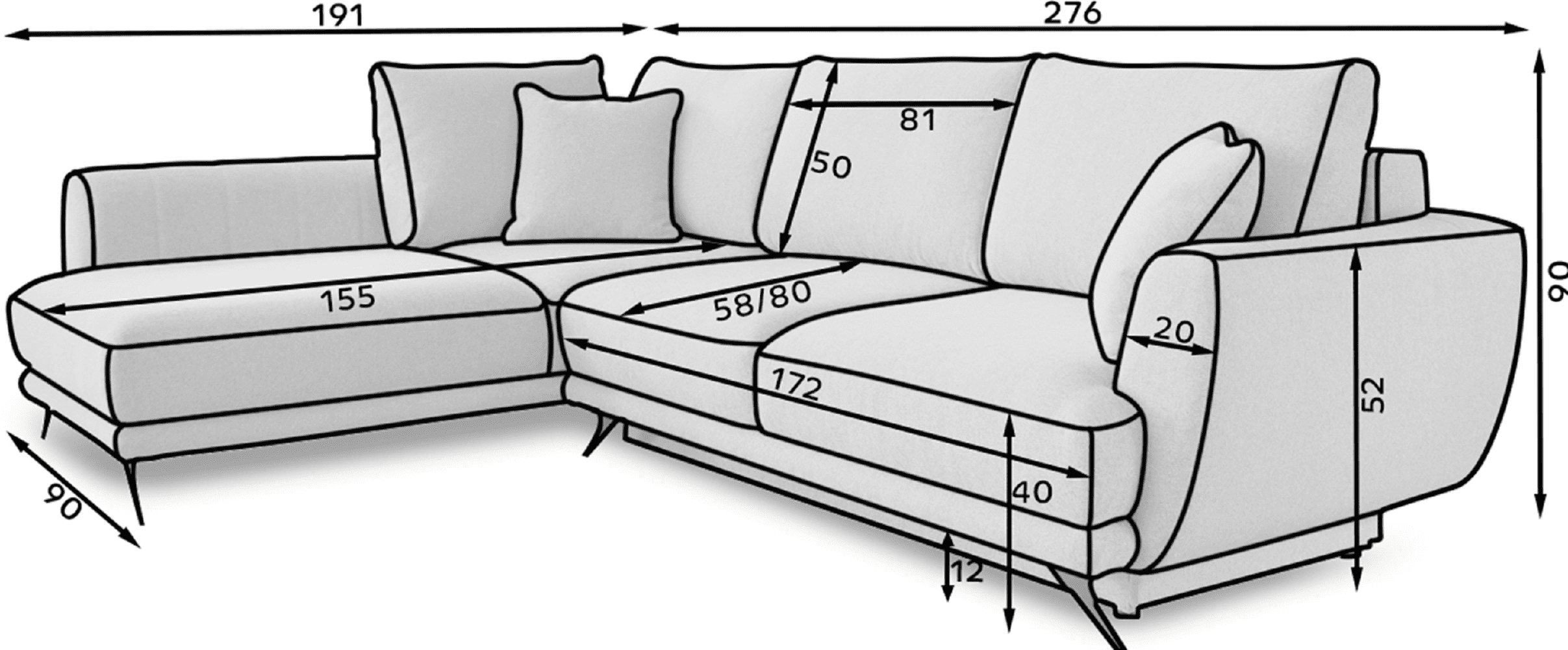 Lagos Ecksofa mit Schlaffunktion und Stauraum - Stilvoll und Komfortabel Lagos Ecksofa mit Schlaffunktion und Stauraum - Stilvoll und Komfortabel
