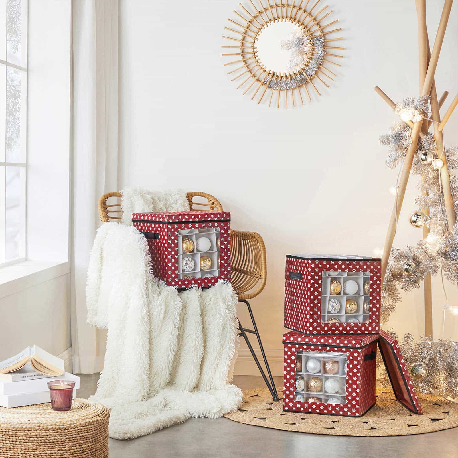 Aufbewahrungsboxen für Weihnachtskugeln rot-RFB029R01 Aufbewahrungsboxen für Weihnachtskugeln rot-RFB029R01