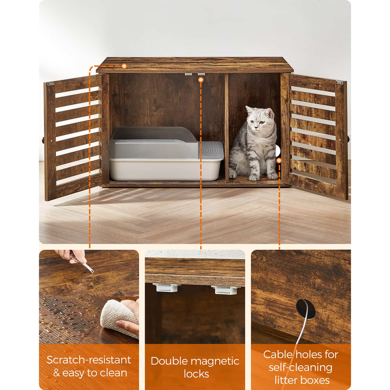 Katzenklo-Schrank mit Türen-PCL003X01 Katzenklo-Schrank mit Türen-PCL003X01