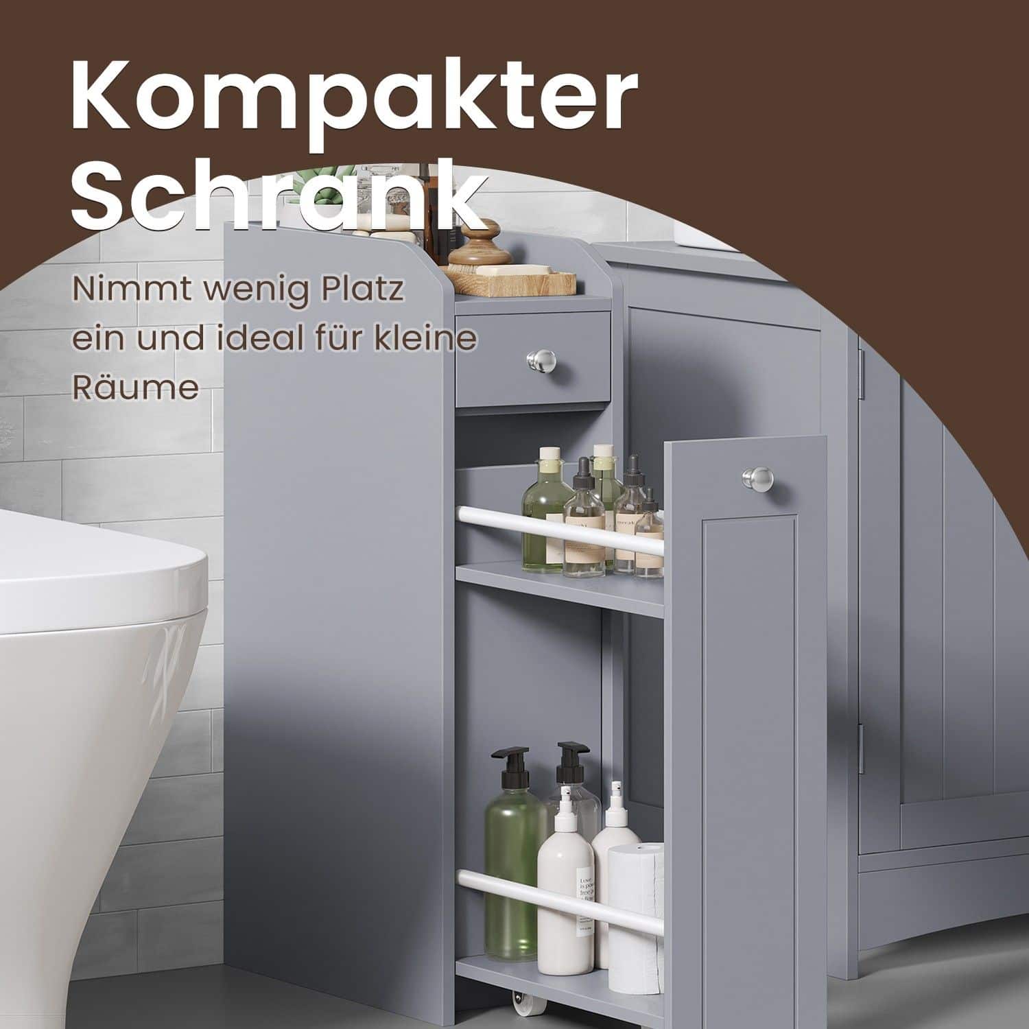 Badezimmerschrank klein, Badschrank schmal, kleiner Schrank für Toilettenpapier Badezimmerschrank klein, Badschrank schmal, kleiner Schrank für Toilettenpapier