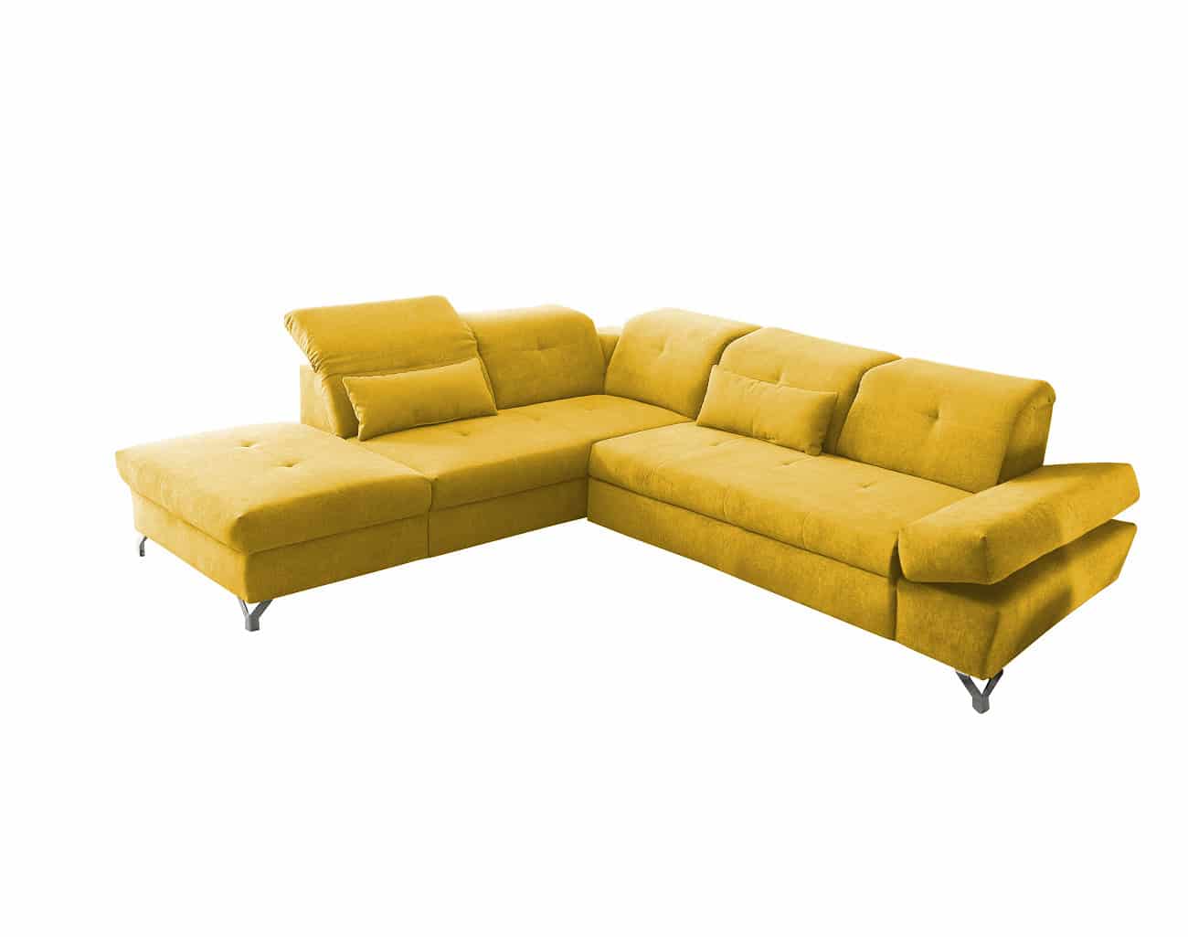 Ecksofa mit Schlaffunktion Melfi in Senf – ED Exciting Design Ecksofa mit Schlaffunktion Melfi in Senf – ED Exciting Design
