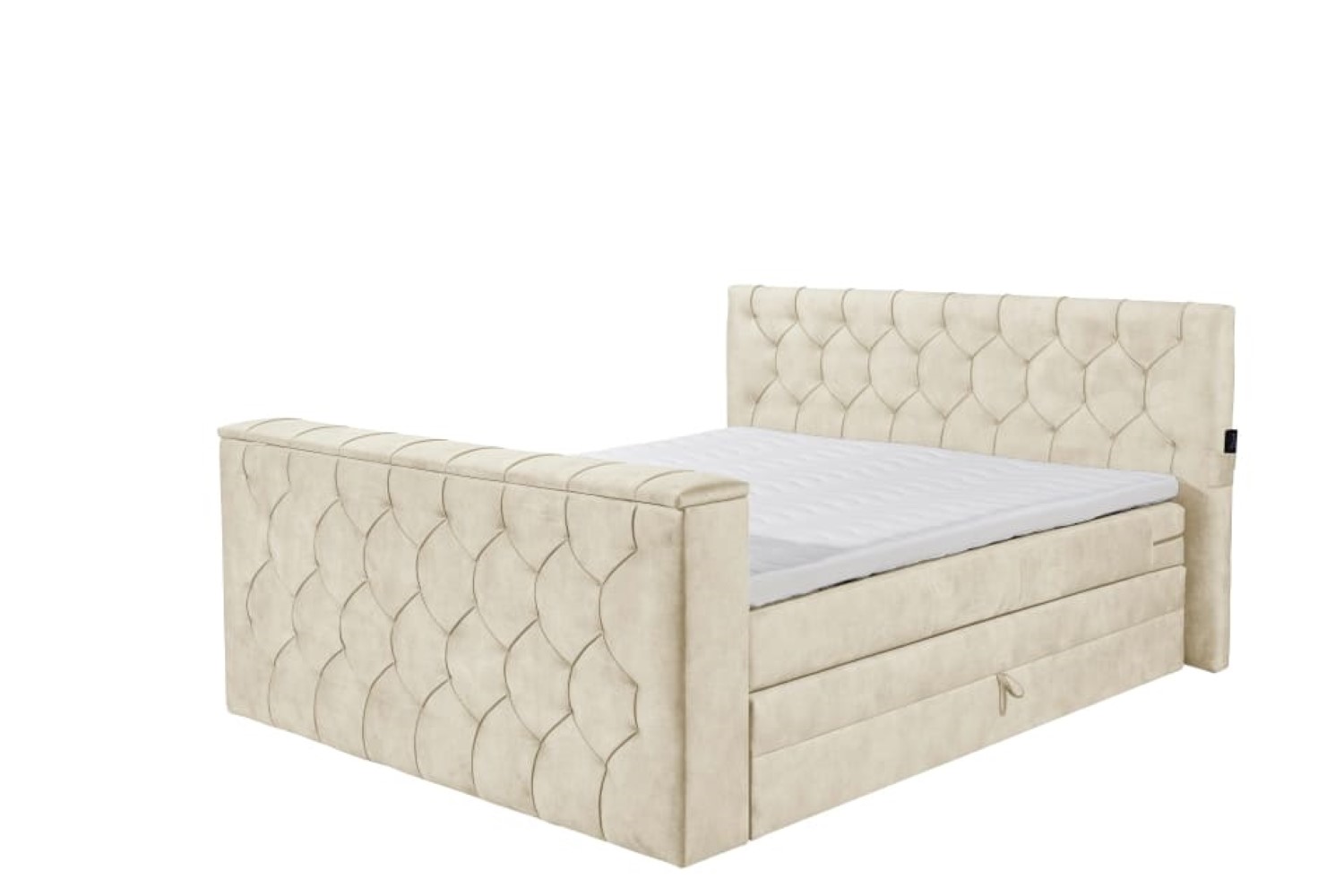 Boxspringbett Springdale - motorisierter TV-Halterung, geräumigem Bettkasten und Duo-Wendematratze H3/H4 - ED Exciting Design Boxspringbett Springdale - motorisierter TV-Halterung, geräumigem Bettkasten und Duo-Wendematratze H3/H4 - ED Exciting Design