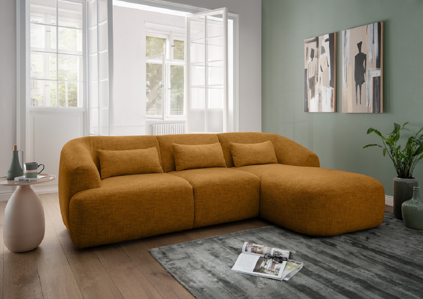 Ecksofa Caponi von Benformato –  mit Tonnentaschenfederkern