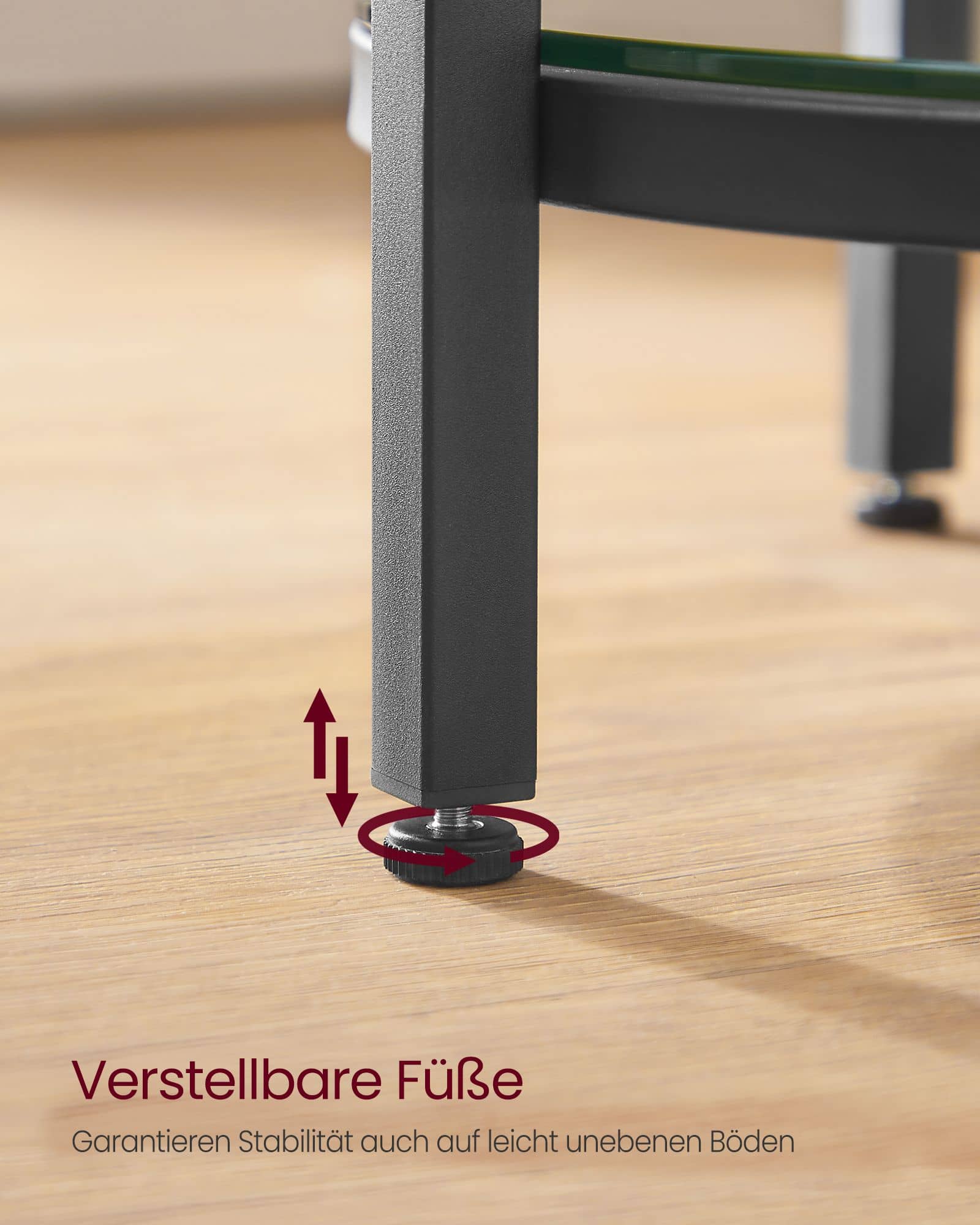 Beistelltisch 2 Ebenen in weißer Marmoroptik mit schwarzem Gestell