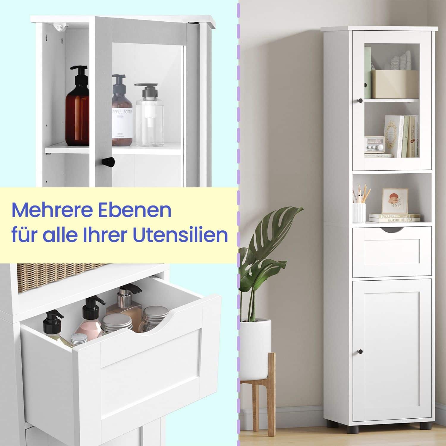 Badezimmerschrank, Badschrank, Hochschrank Badezimmerschrank, Badschrank, Hochschrank