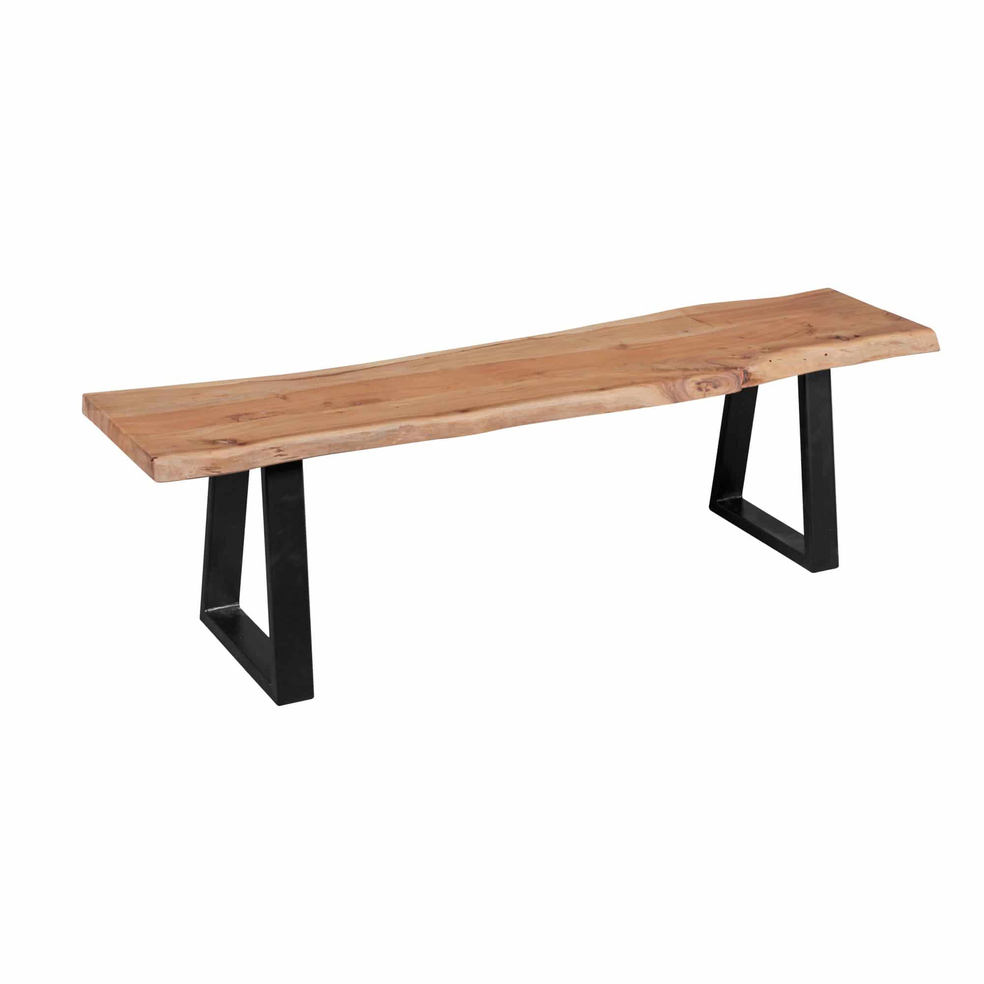 40885-WOHNLING-Esszimmer-Bank-GAYA-Baumstamm-Massivholz-Akazie-160-x-45-x-40-cm-Robuste-Naturholz-Kuechenbank-mit-hoher-Stabilitaet-Echtholz-Essbank-mit-Baumkante-Holzbank-im-Land_ Esszimmer-Bank GAYA Baumstamm Massivholz Akazie 160 x 45 x 40 cm
