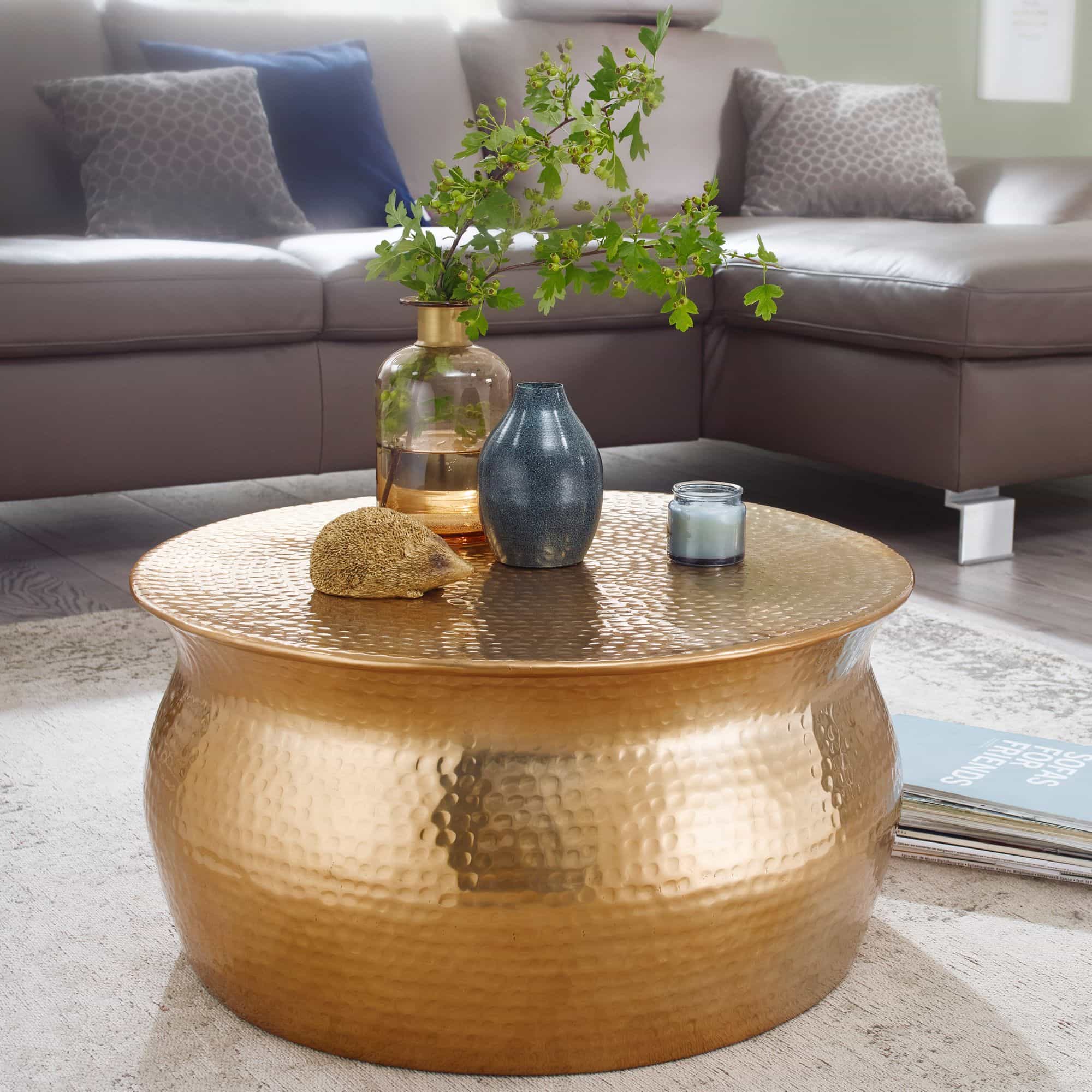46262-WOHNLING-Couchtisch-60x60x30-cm-Aluminium-Golpvnl9hT8Ni2SB Wohnling Couchtisch Akola Ø 60 cm – Hammerschlag Gold