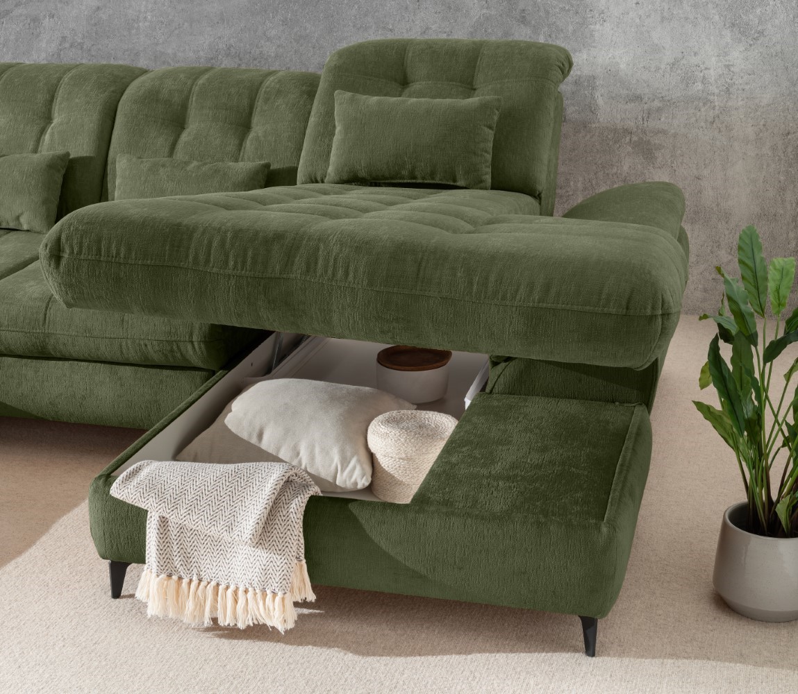 Sofa Delphino Benformato Nero Grün