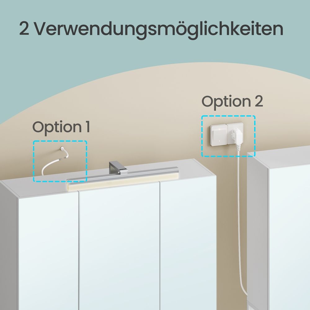 Badezimmerschrank mit LED-Beleuchtung, 16,6 x 90 Badezimmerschrank mit LED-Beleuchtung, 16,6 x 90
