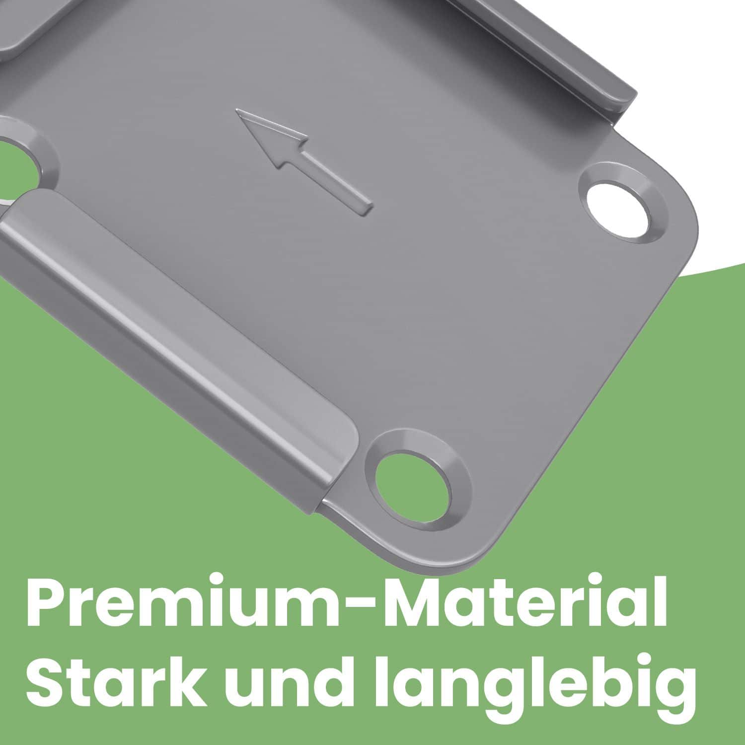 Bodenhalterung für Seitenmarkisen-Pfosten, Metallplatte mit Kunststoff-Deckel, Ausziehfixierung Bodenhalterung für Seitenmarkisen-Pfosten, Metallplatte mit Kunststoff-Deckel, Ausziehfixierung