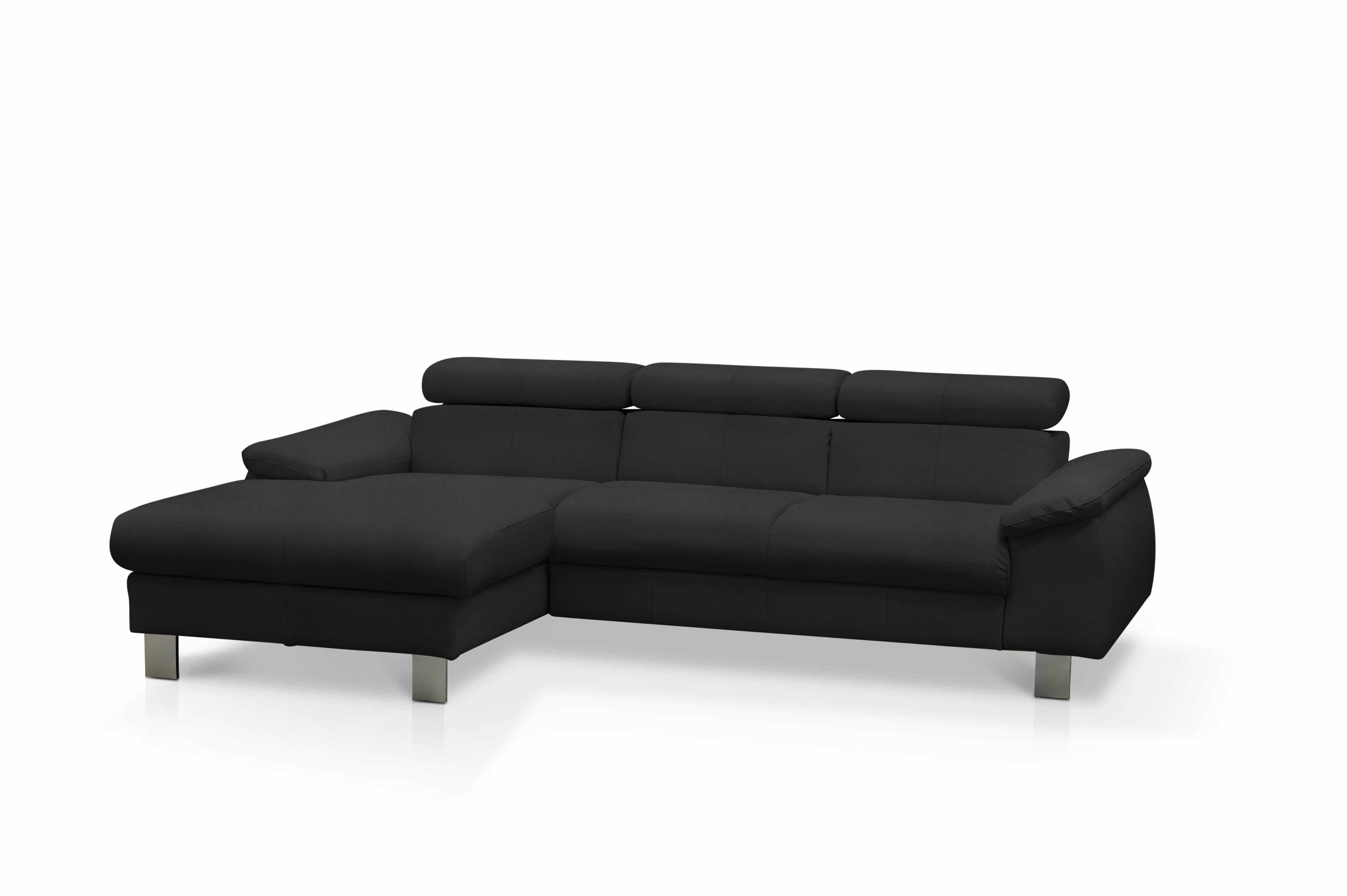 Echtleder Ecksofa Micky mit Schlaffunktion und Bettkasten - Cotta