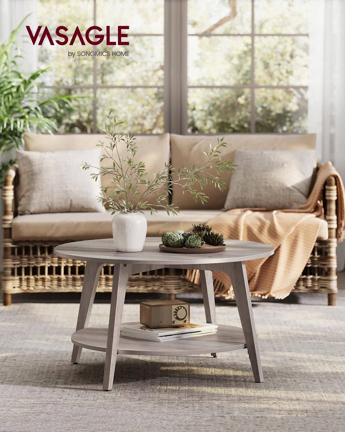 Couchtisch 2 Ebenen einfach zu montieren Couchtisch 2 Ebenen einfach zu montieren