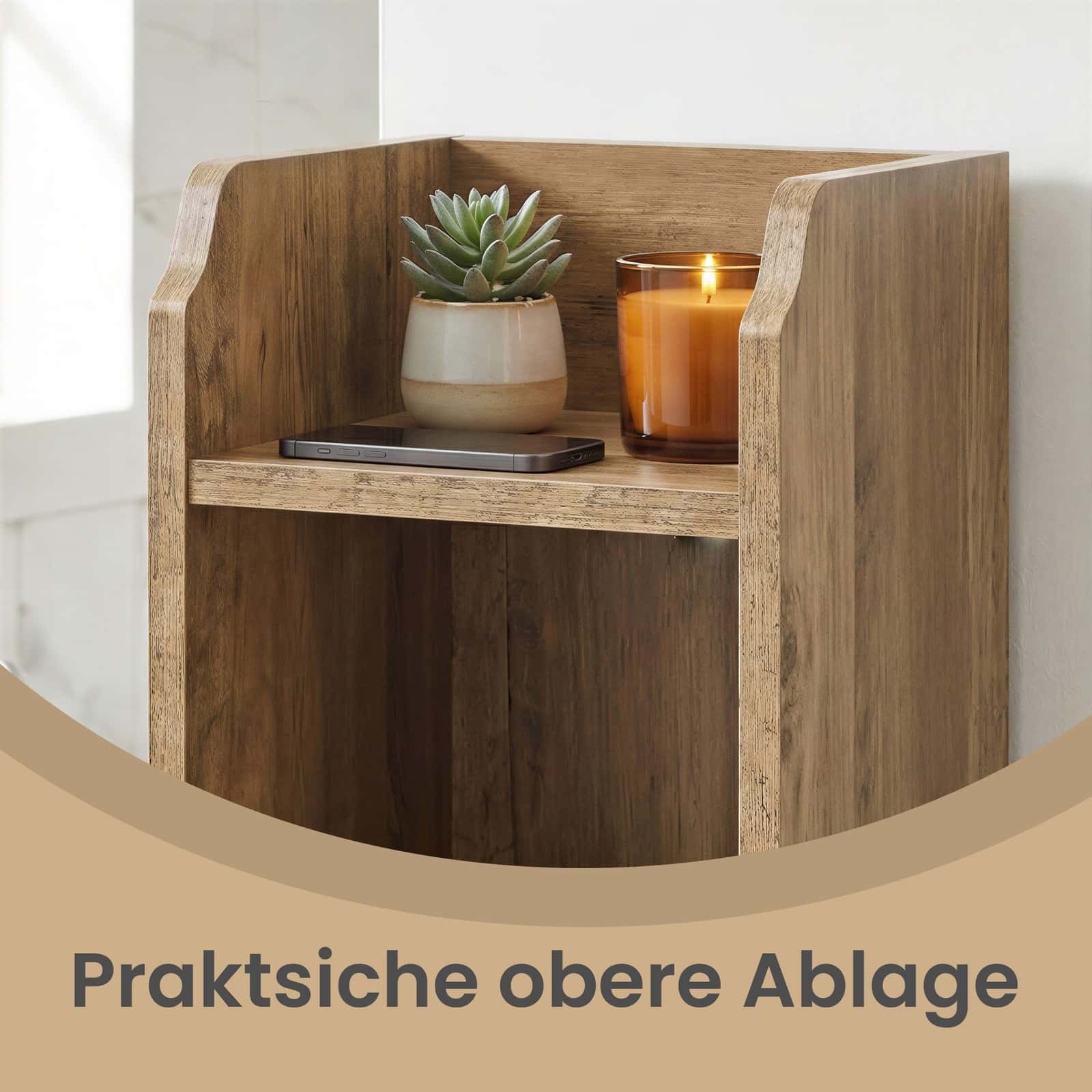 Badezimmerschrank klein, Badschrank schmal, stehend