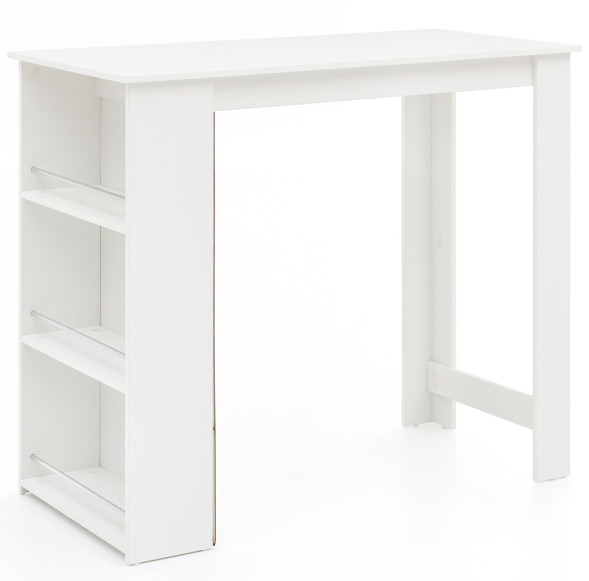 47535-WOHNLING-Bartisch-TABBY-weiss-WL5-732-WL5-732F5A3CNU8g3w1L Bartisch WL5.732 Weiß 120 x 107,5 x 60 cm Stehtisch Holz Küchenbartisch