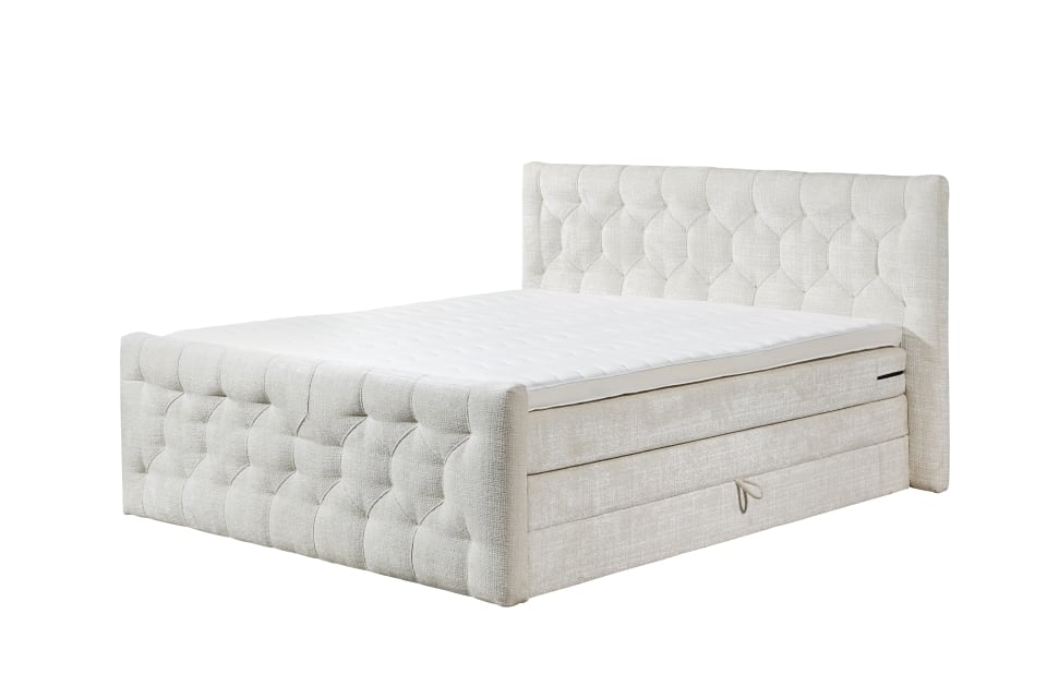 Boxspringbett Nevada von ED Exciting Design mit Bettkasten | Härtegrad H2, Stoff Cremona-Mikrofaser Boxspringbett Nevada von ED Exciting Design mit Bettkasten | Härtegrad H2, Stoff Cremona-Mikrofaser