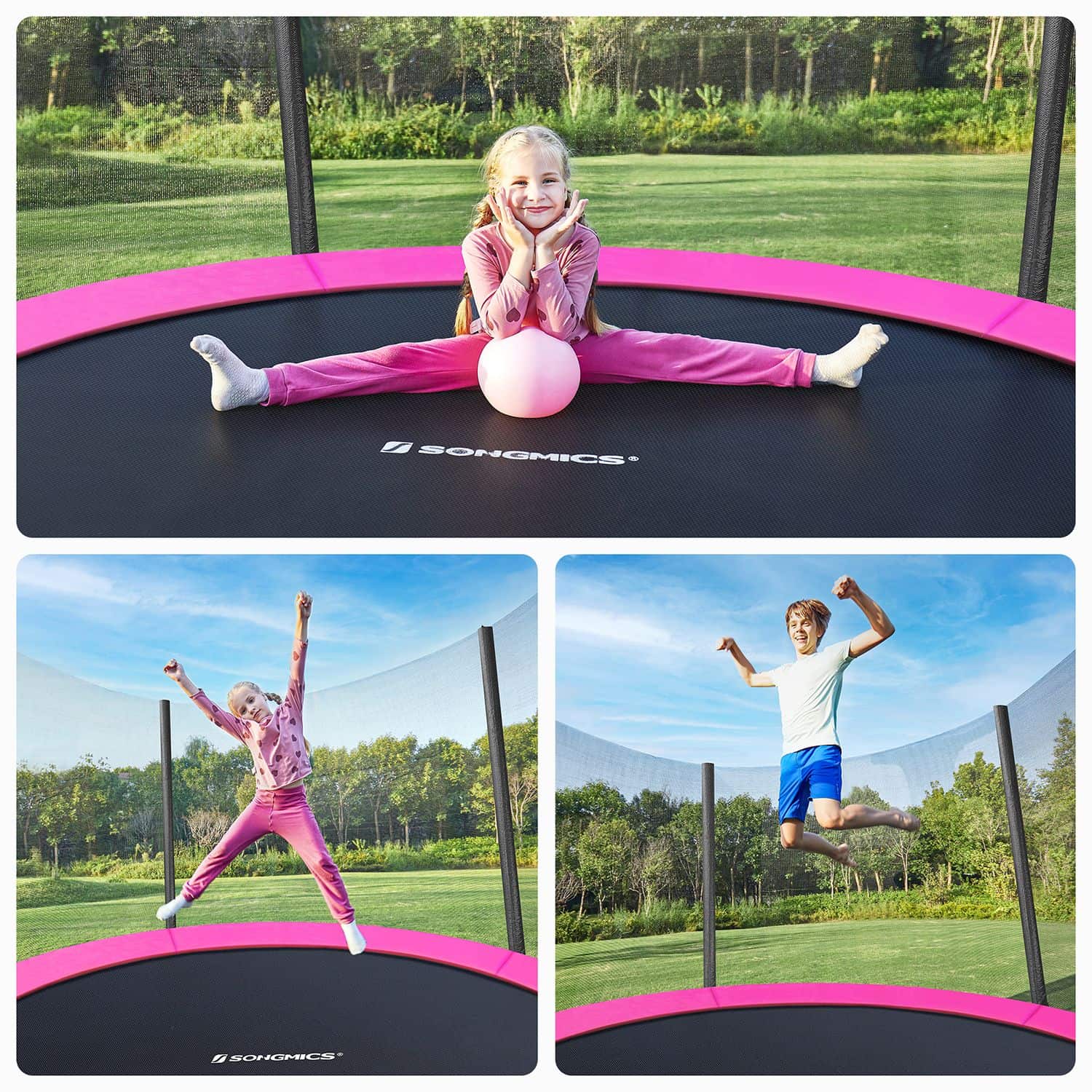 Rundes Gartentrampolin Ø 183 cm mit Sicherheitsnetz-B34STR061P01 Rundes Gartentrampolin Ø 183 cm mit Sicherheitsnetz-B34STR061P01