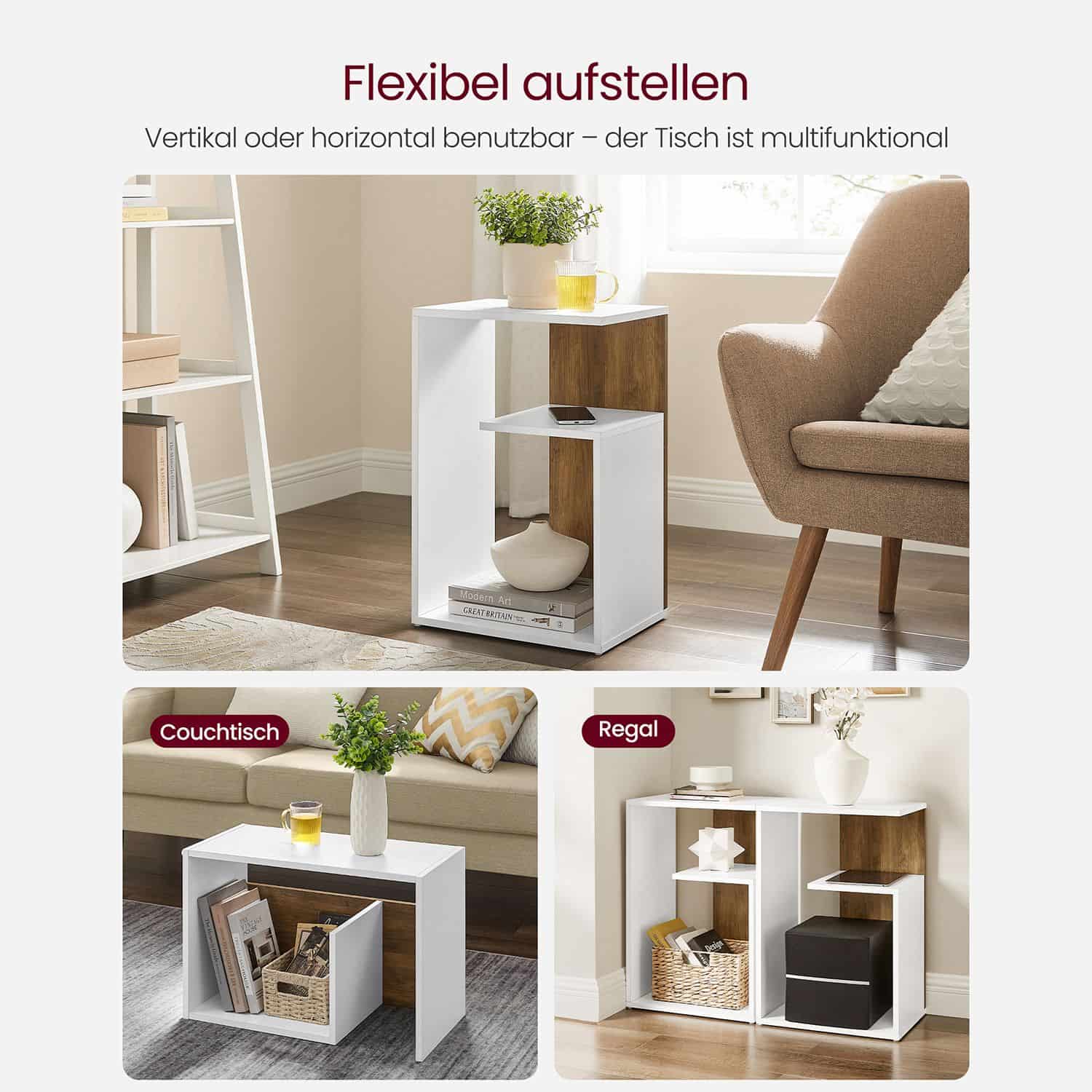 Beistelltisch mit Ablage Beistelltisch mit Ablage