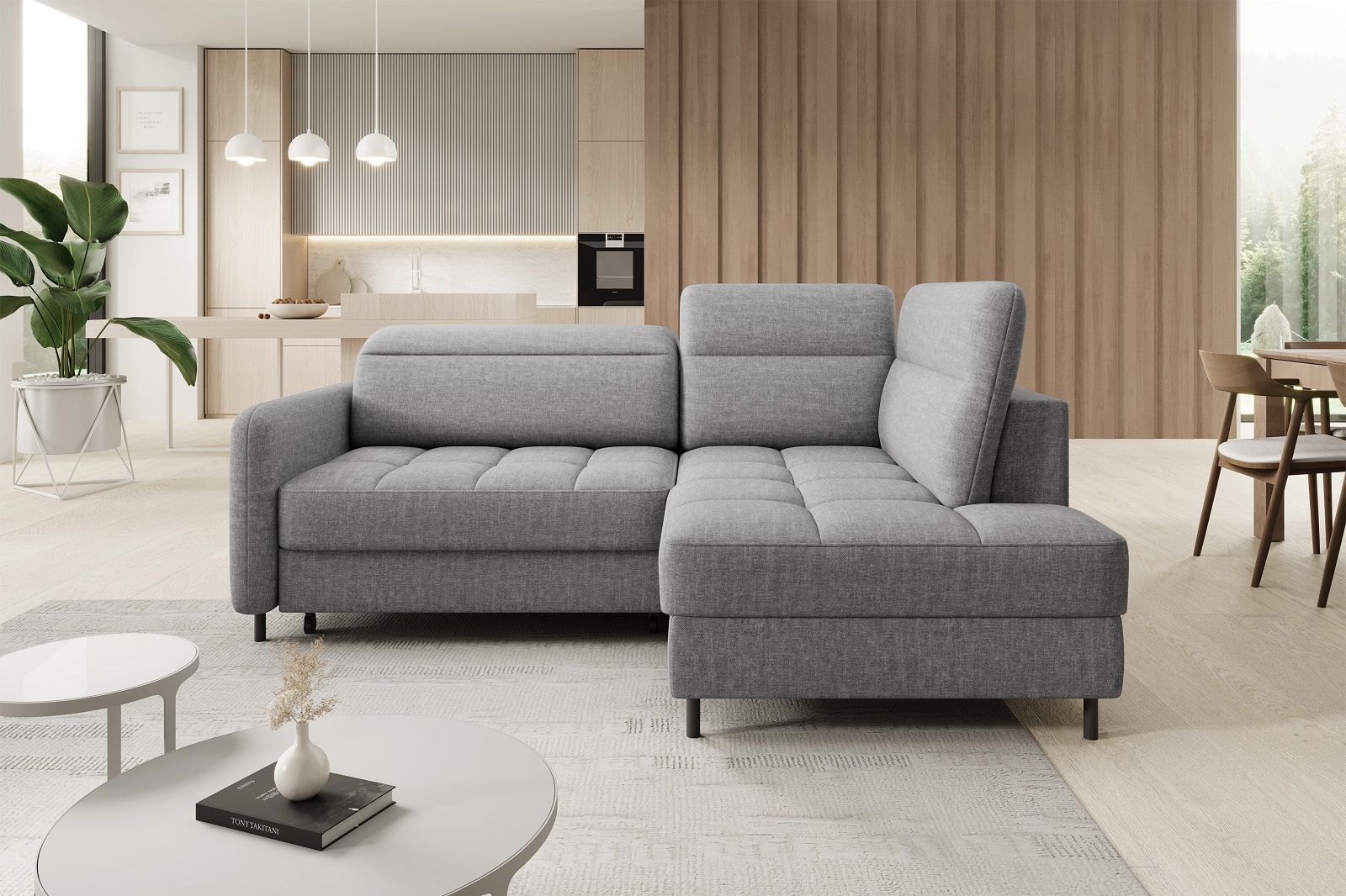 Ecksofa Barea mit Schlaffunktion – Eltap Manhattan Stoff modern