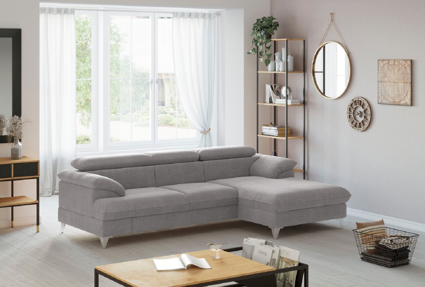 Ecksofa David mit Schlaffunktion & Bettkasten – Cotta Ecksofa David mit Schlaffunktion & Bettkasten – Cotta