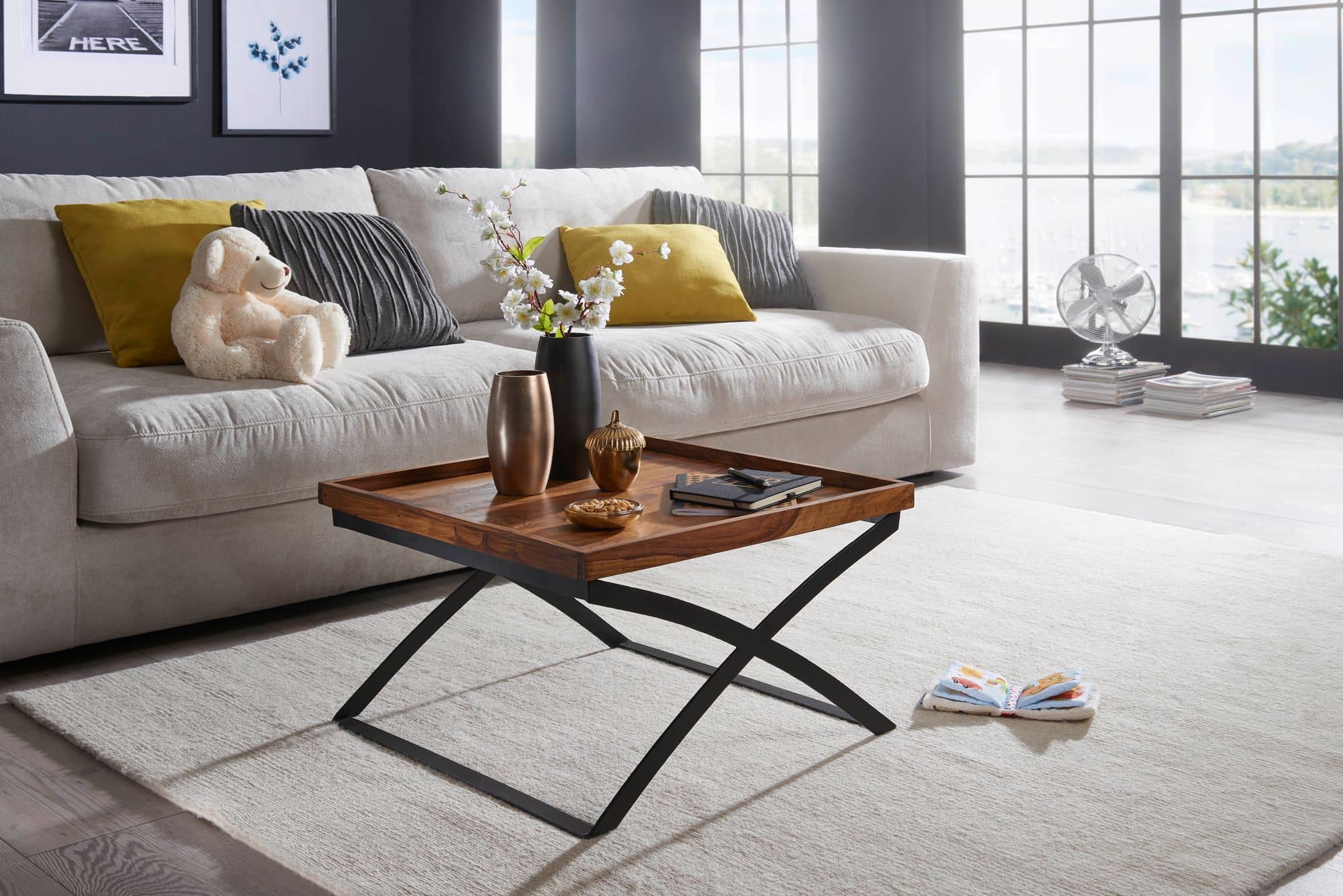 47278-WOHNLING-Couchtisch-63x63x39-cm-Sheesham-WL_2 Couchtisch WL5.595 63x39x63cm Sheesham Massivholz / Metall Sofatisch