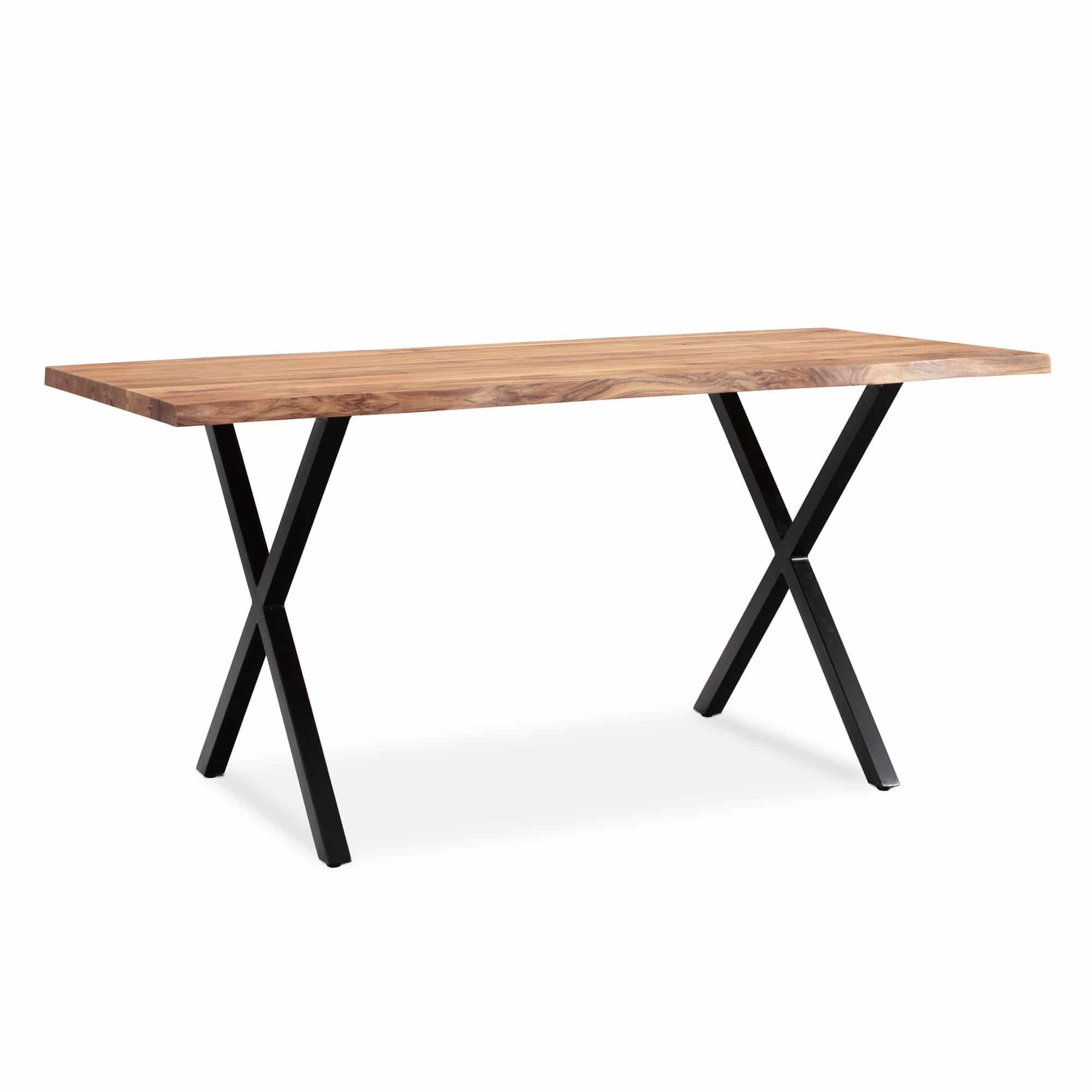Schreibtisch 180x90x76 cm Akazie Massivholz / Metall Computertisch Baumkante Schreibtisch 180x90x76 cm Akazie Massivholz / Metall Computertisch Baumkante