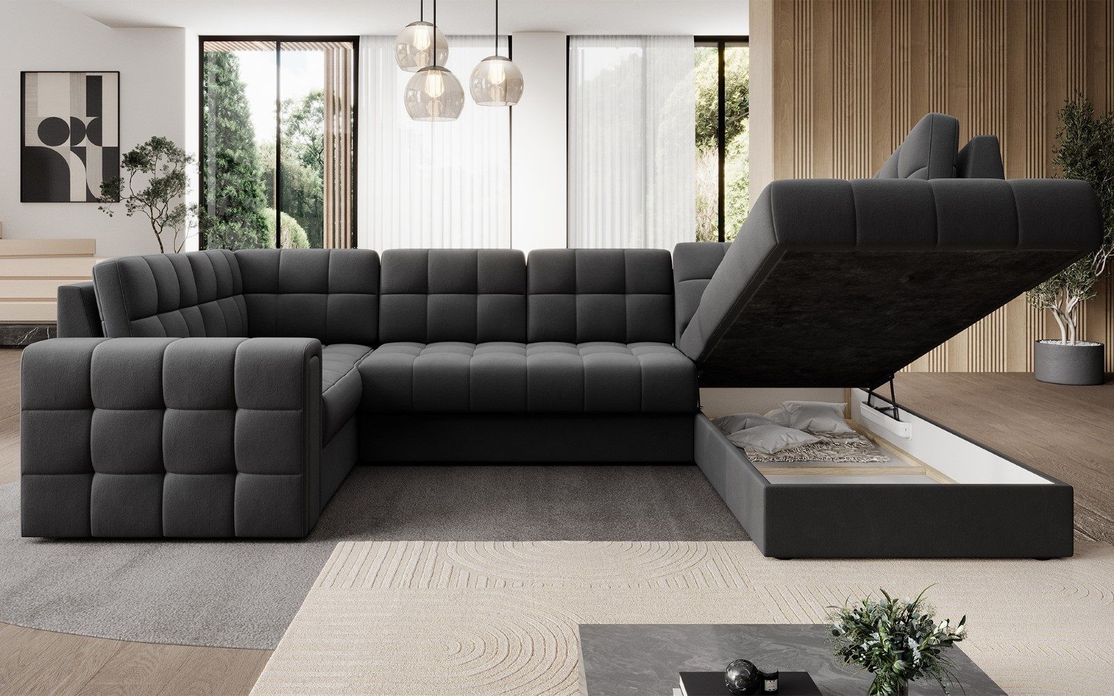 Wohnlandschaft Blewett Sola mit Schlaffunktion von Eltap