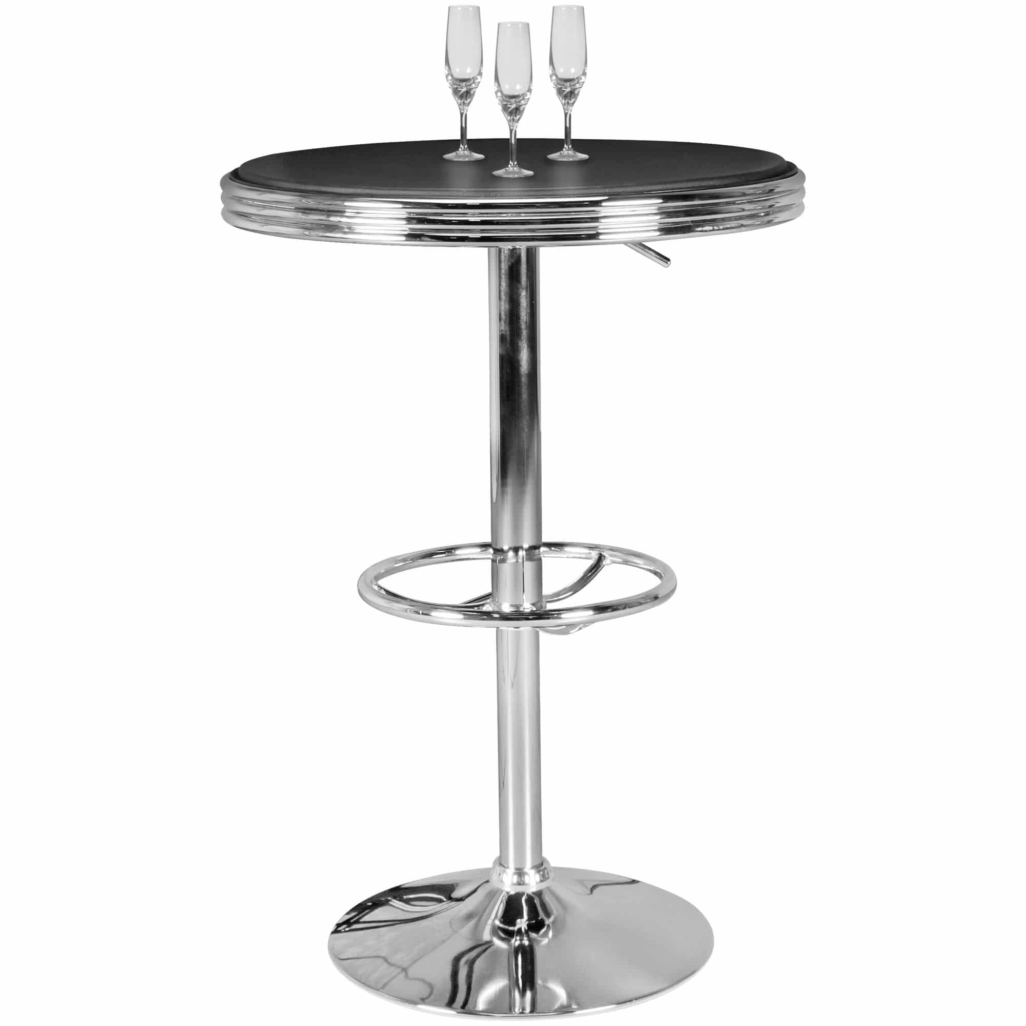 41622-WOHNLING-American-Diner-Bartisch-ELVIS-rundZMIVlRpCZA8Bi American Diner Bartisch rund Ø 60 cm Aluminium Kunstlederbezug
