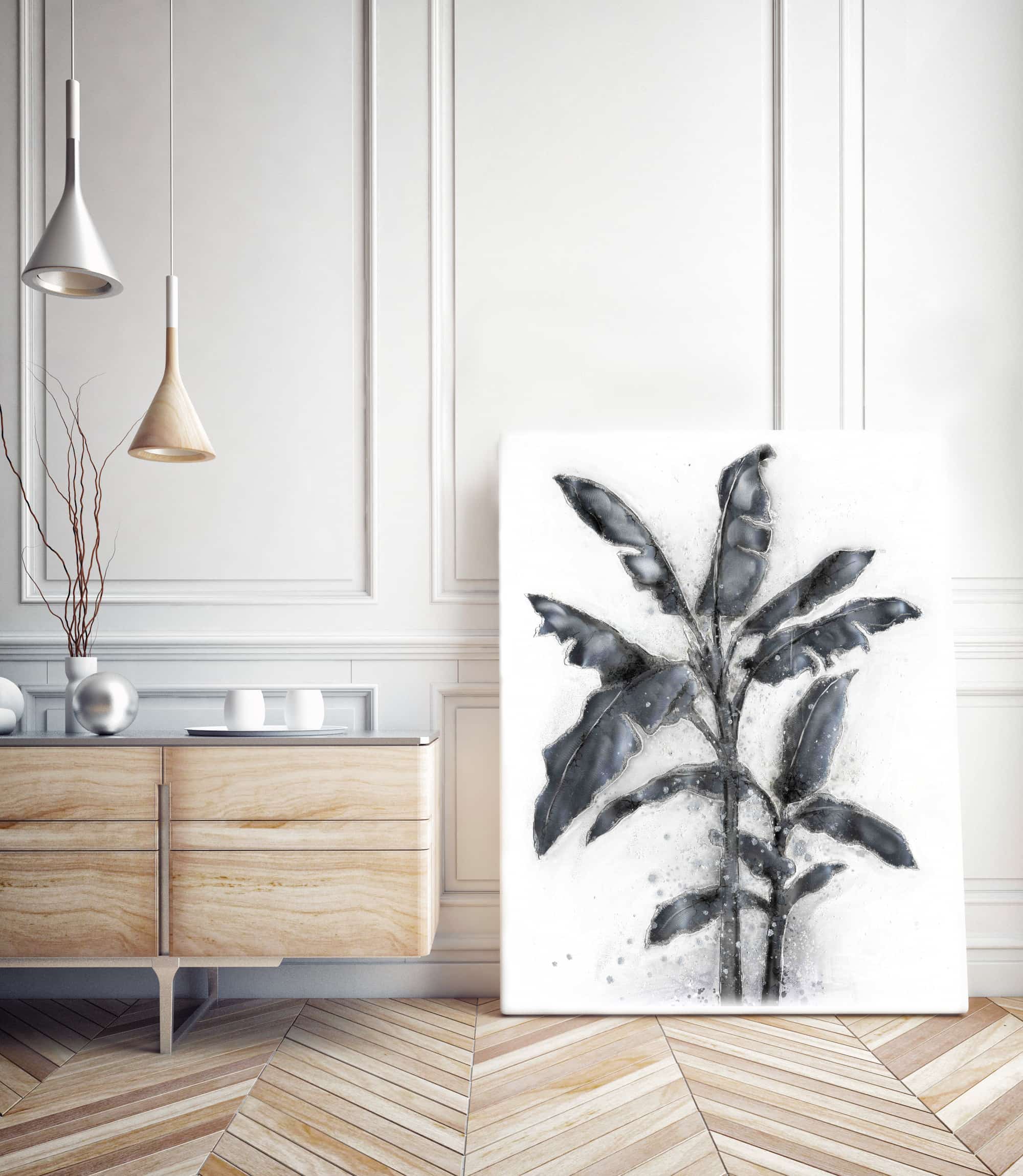 Aluminium Wandbild Palme II 80cm x 100cm Aluminium Wandbild Palme II 80cm x 100cm