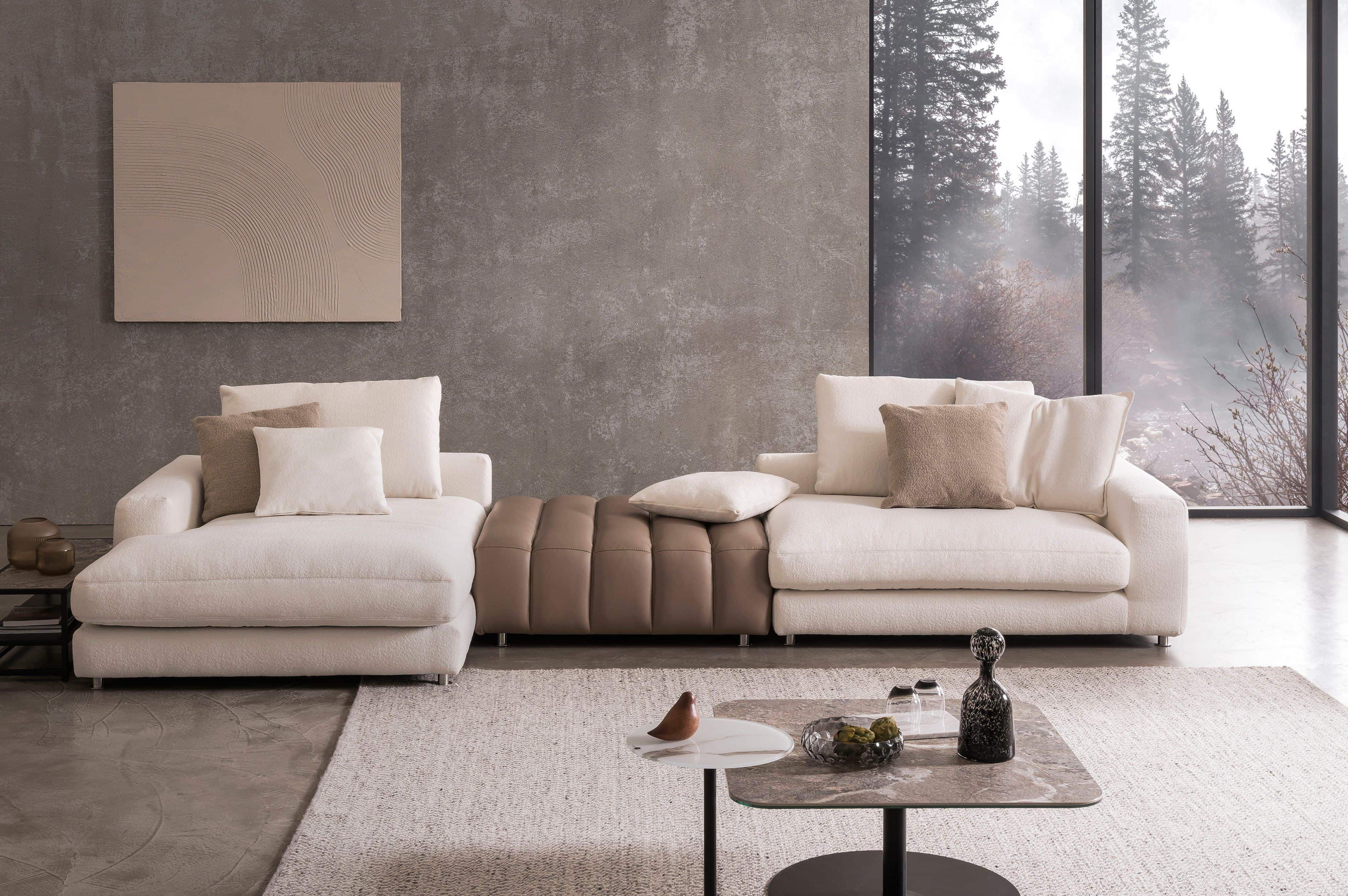 Berry Ecksofa beige - designwerk – Eleganz mit Taschenfederkern Berry Ecksofa beige - designwerk – Eleganz mit Taschenfederkern