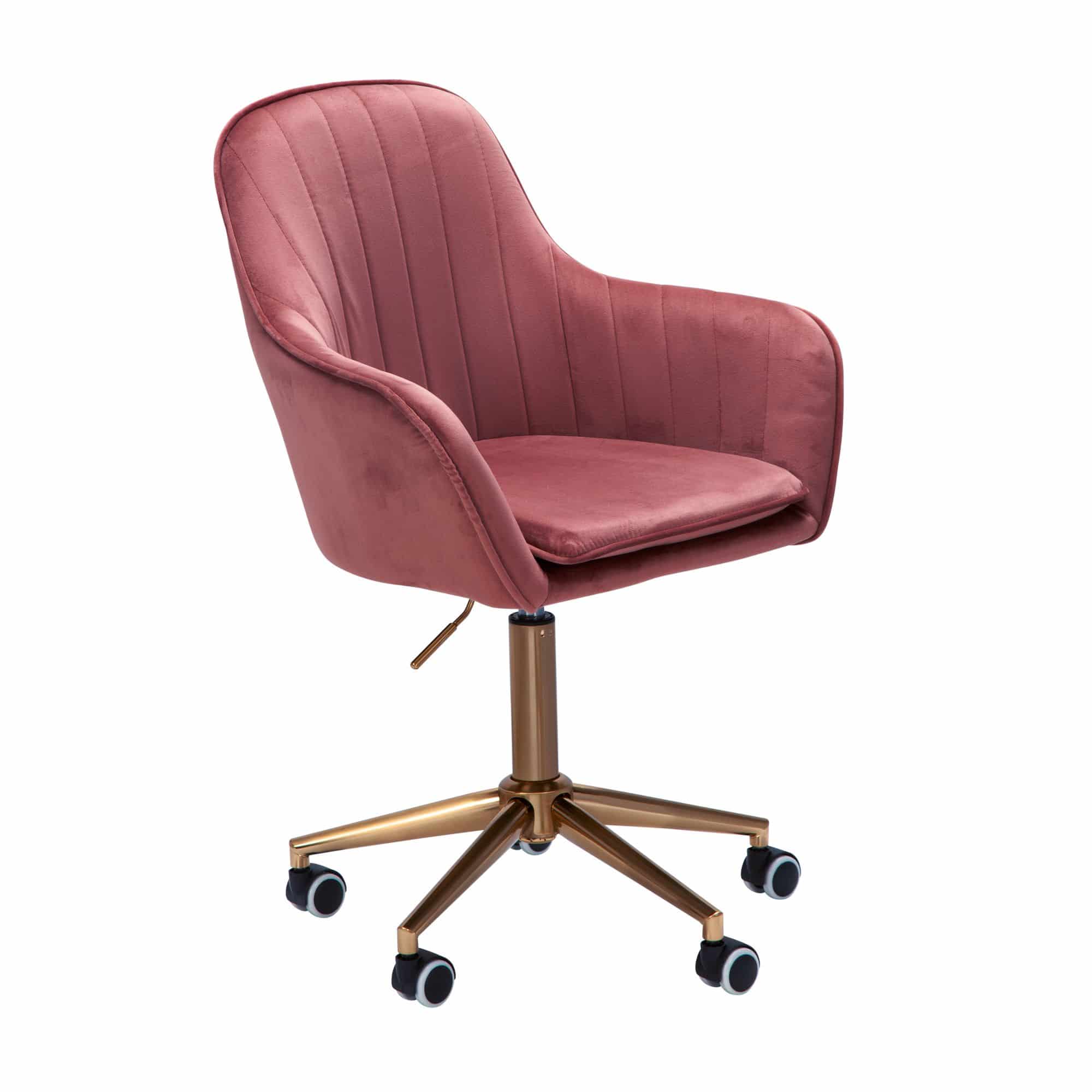 57499-Amstyle-Schreibtischstuhl-Samt-Rosa-Design-Drehstuhl-mit-Lehne-Arbeitsstuhl-mit-120-kg-Maximalbelastung-Schalenstuhl-mit-Rollen-Stuhl-drehbar-SPM1-431-SPM1-431_5 Schreibtischstuhl Samt Rosa