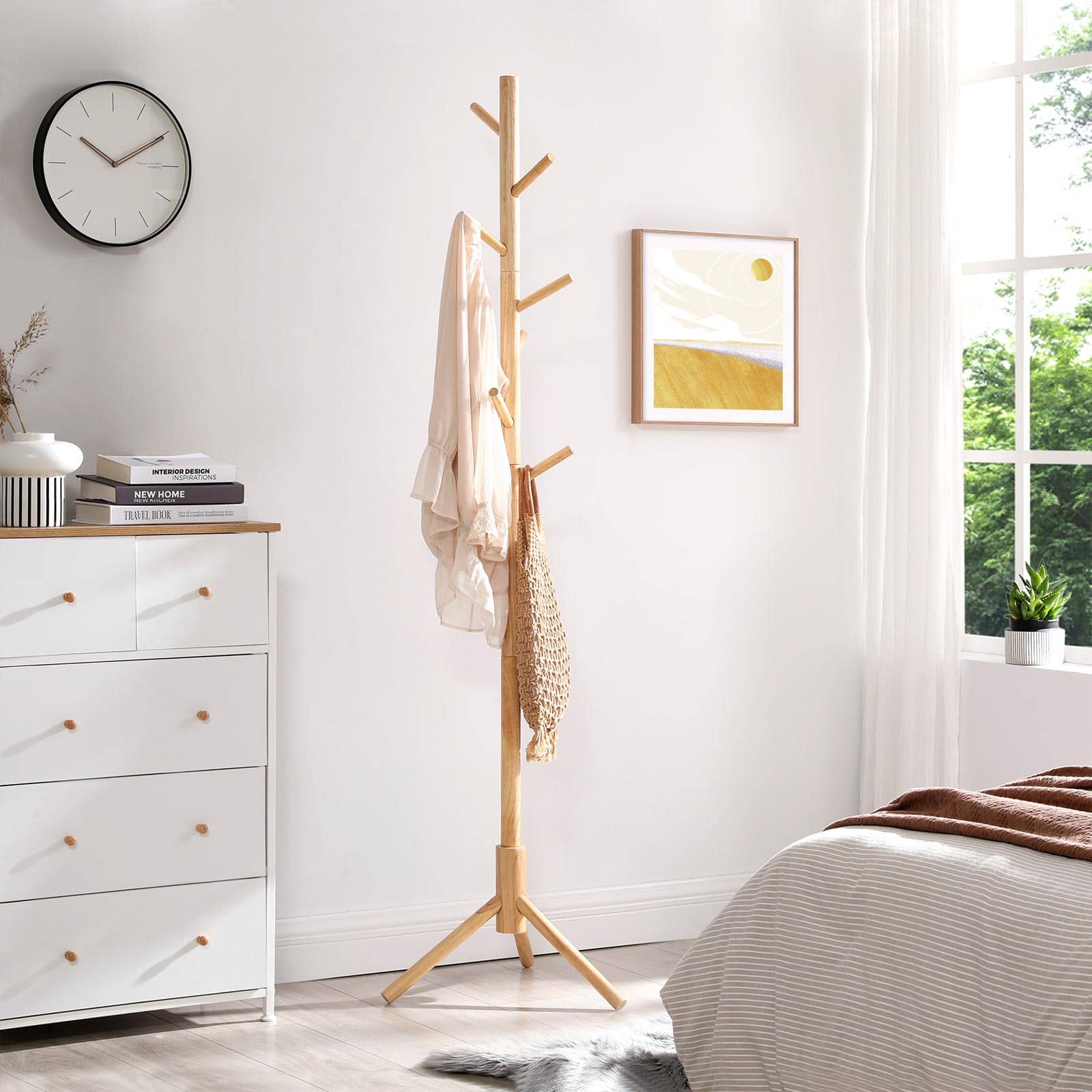 Garderobenständer naturfarben-RCR004N01 Garderobenständer naturfarben-RCR004N01