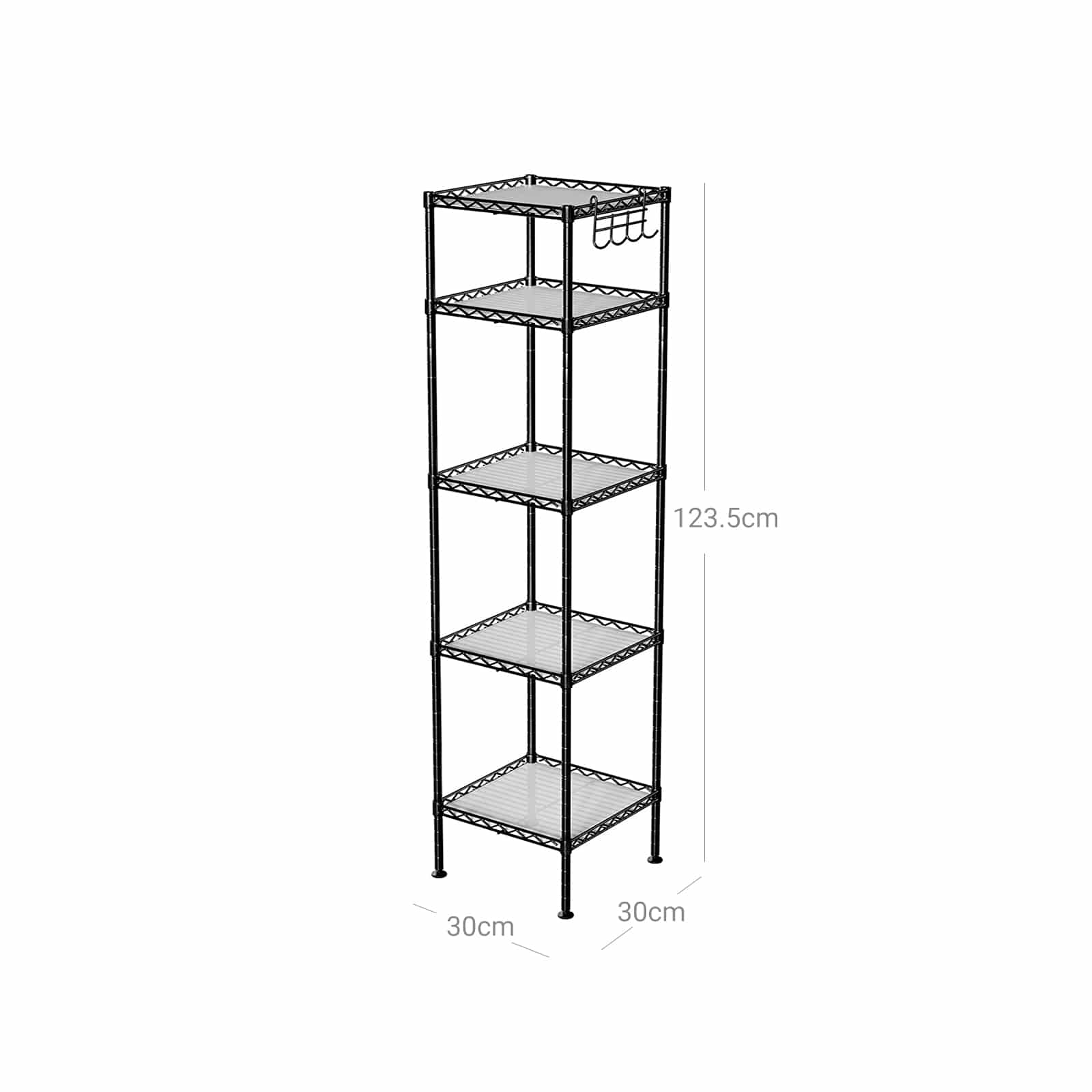 Standregal aus Metall Schwarz Standregal aus Metall Schwarz