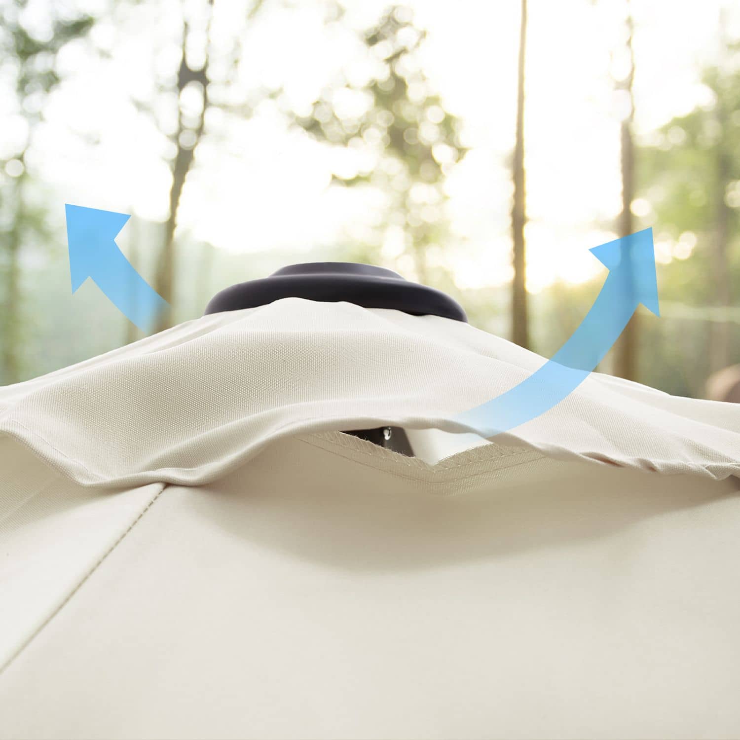 Sonnenschirm Ø 270 cm Beige Sonnenschirm Ø 270 cm Beige