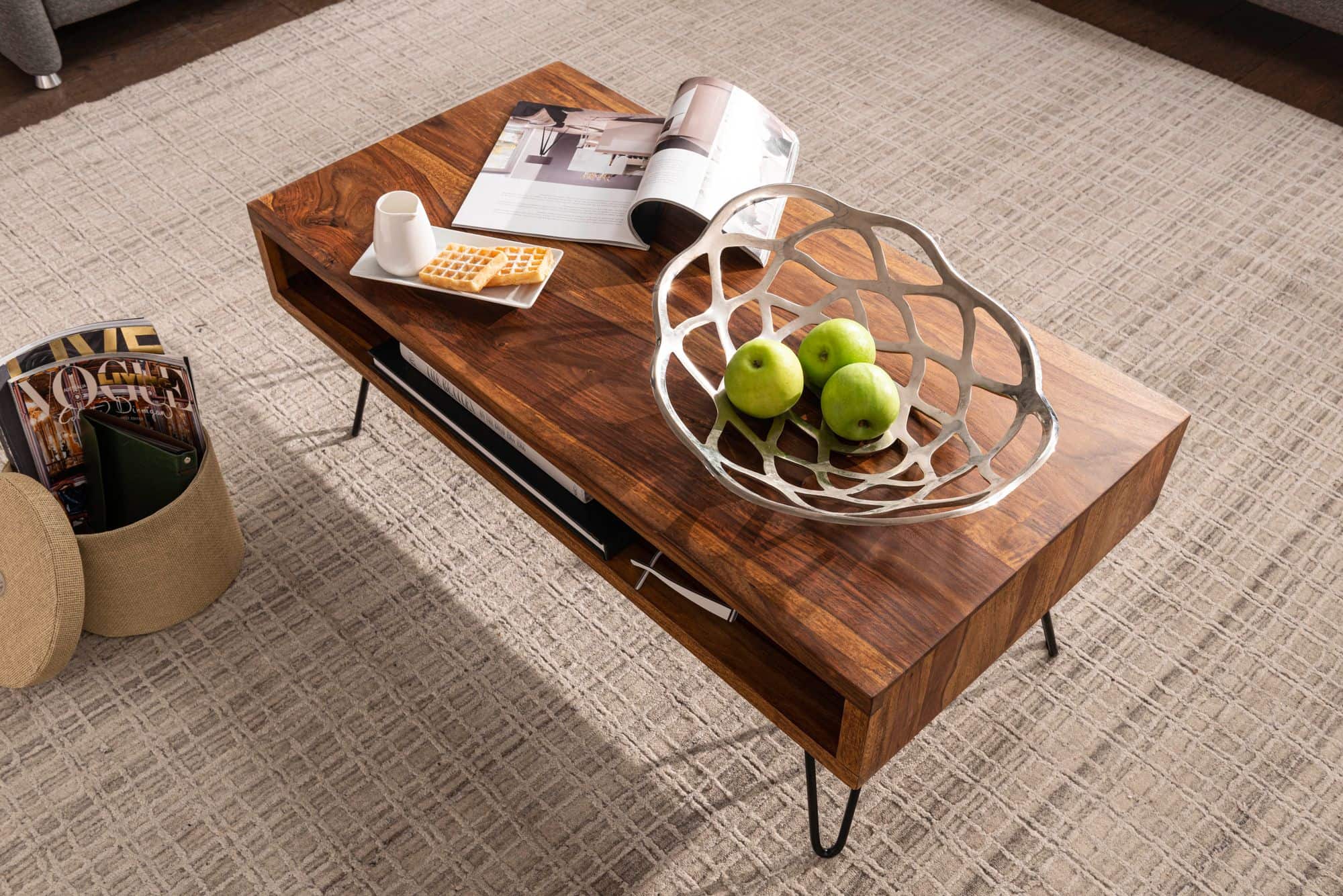 52018-WOHNLING-Couchtisch-Sheesham-100x50x40-cm-WL5-969-WL5-969_5 Couchtisch 100x40x50 cm Sheesham Massivholz / Metall Sofatisch