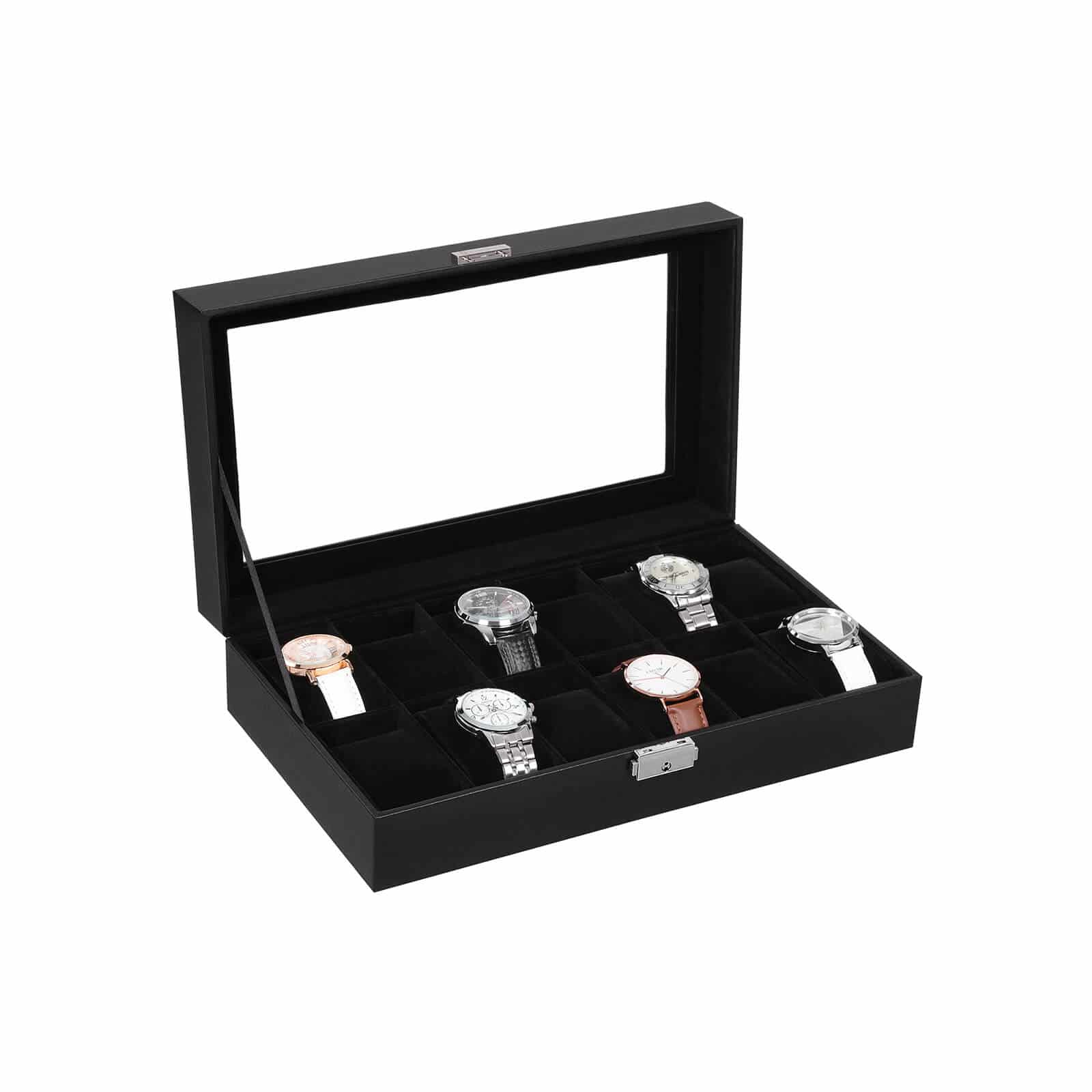 Stilvolle Uhrenbox  für 12 Uhren