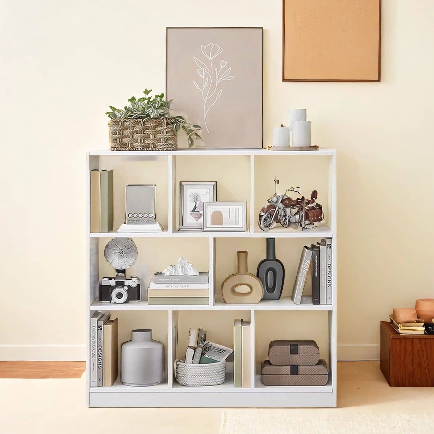 Bücherregal 8 Fächer Weiß Bücherregal 8 Fächer Weiß