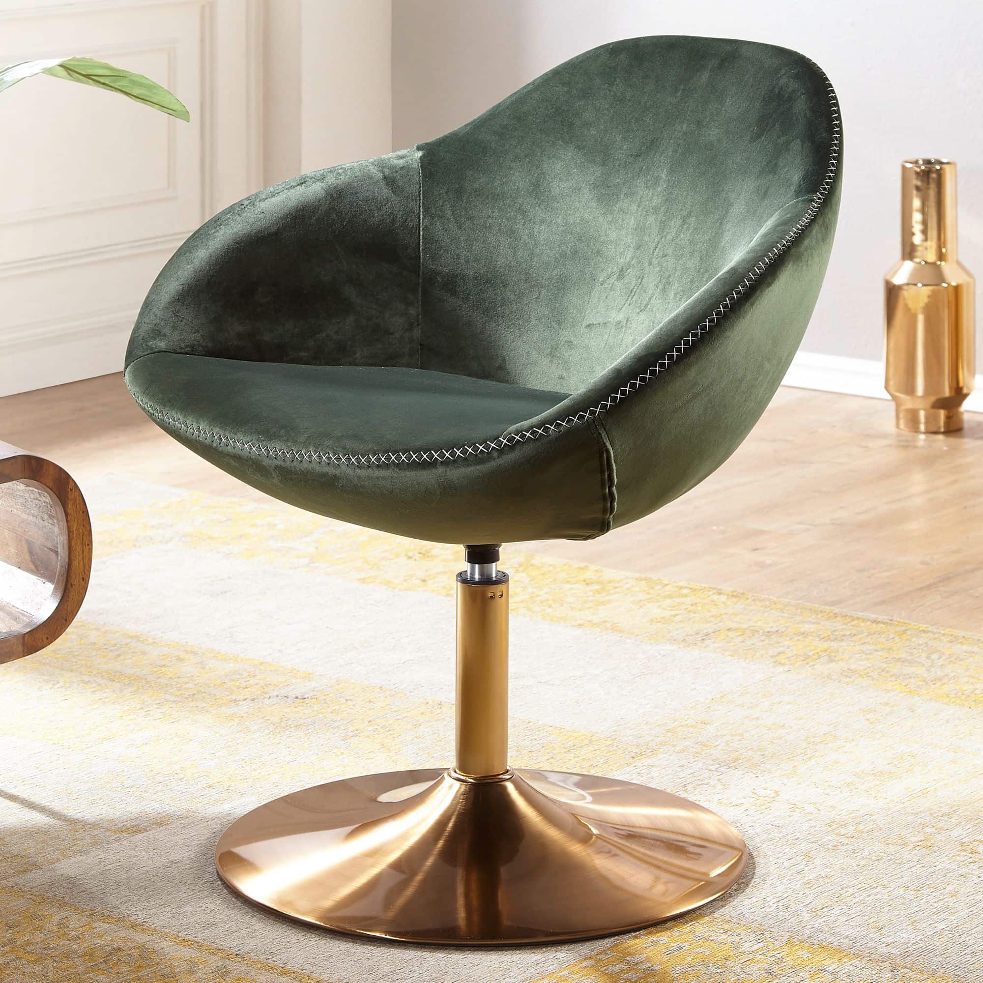 48686-WOHNLING-Loungesessel-SARIN-Stoff-Gruen-Ba_1O7ECTSxhBgBwR Wohnling Lounge- & Cocktailsessel – Samt, drehbar, elegant