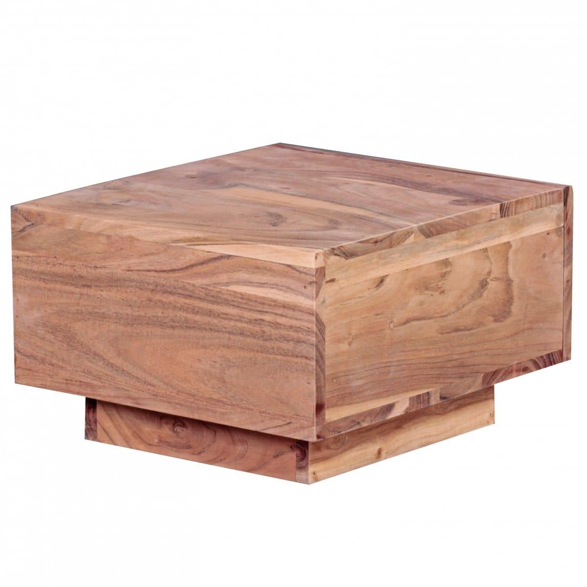 Design Nachttisch MUMBAI Massiv-Holz Akazie 40x40x25 cm