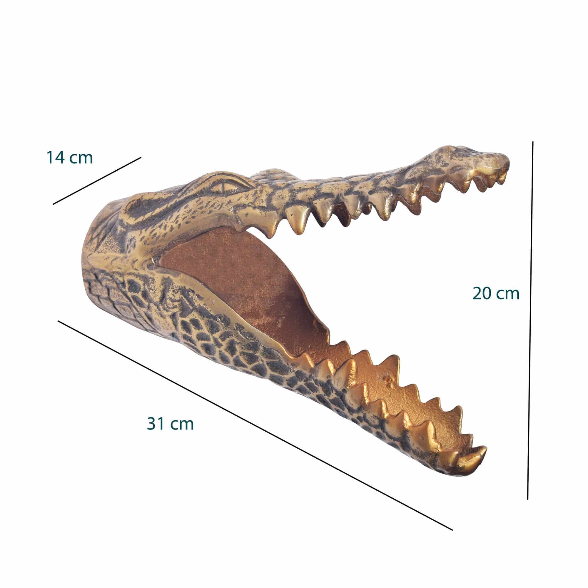 goldene Wanddeko Krokodil Gold Metall - Krokodil-Skulptur Handmade - Handgefertigte Dekoration für die Wand aus Alu - Wandskulptur Aluminium - Tierdeko goldene Wanddeko Krokodil Gold Metall - Krokodil-Skulptur Handmade - Handgefertigte Dekoration für die Wand aus Alu - Wandskulptur Aluminium - Tierdeko